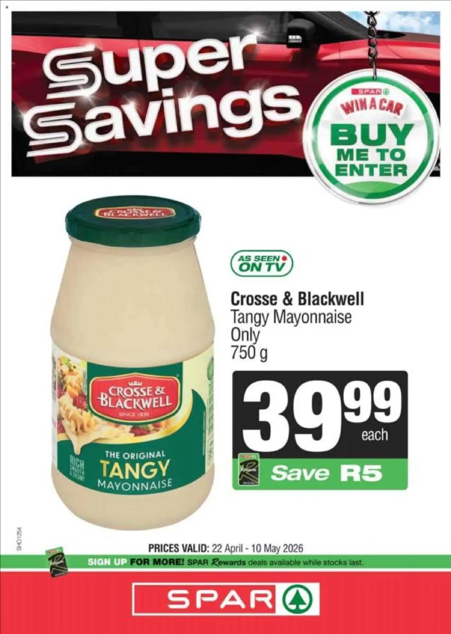 New Spar catalogue – valid from 22.04.2026 | Page: 3 | Products: TV, Mayonnaise