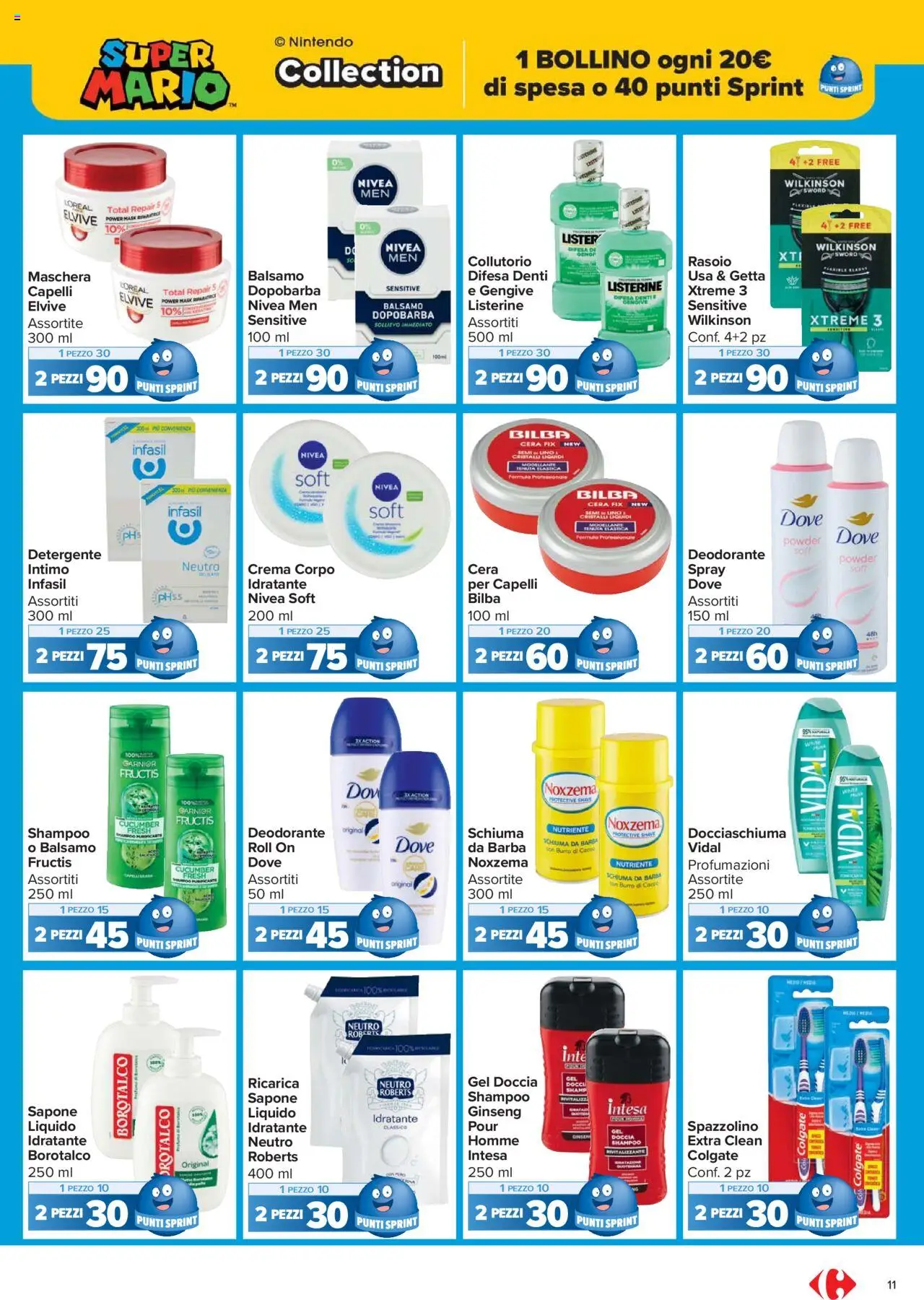 Volantino Carrefour del 10.10.2025 | Pagina: 11 | Prodotti: Shampoo, Maschera, Detergente, Burro