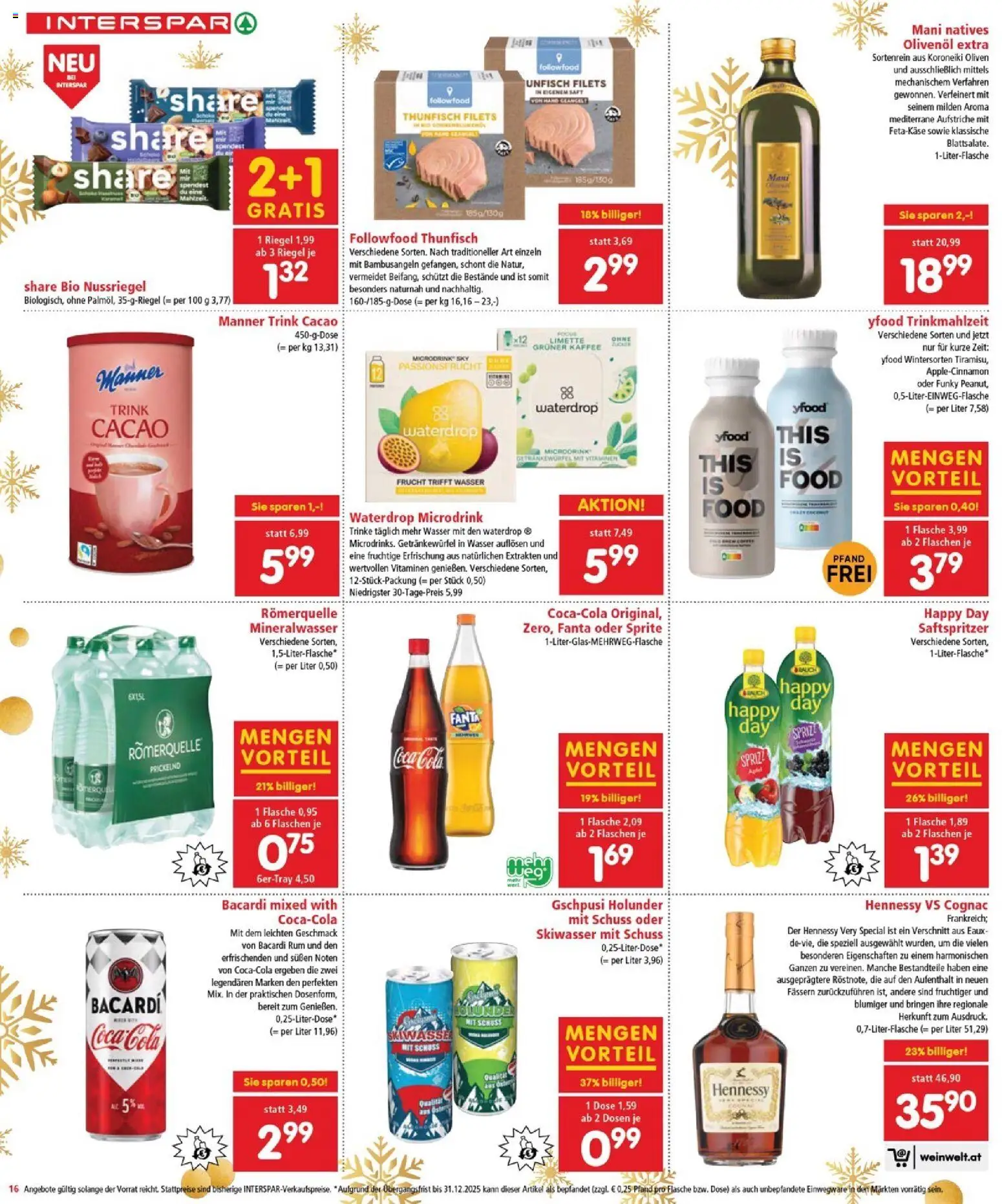 Interspar Flugblatt - Burgenland gültig ab 20.11.2025 | Seite: 16 | Produkte: Wasser, Limette, Kaffee, Saft