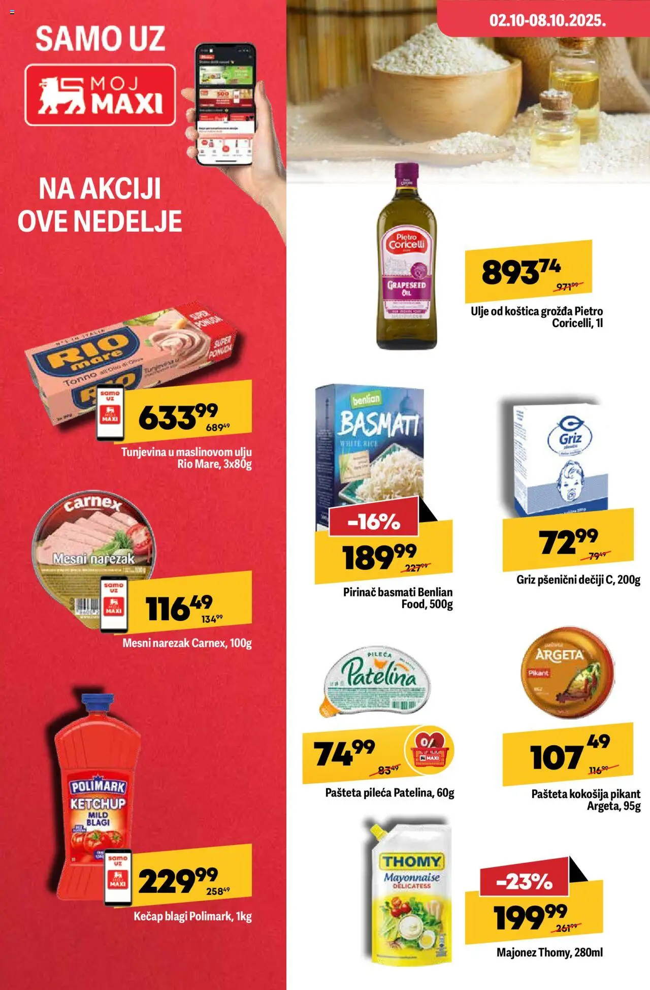 Maxi katalog - važi od 02.10.2025 | Strana: 10 | Proizvode: Majonez, Kečap, Narezak, Mesni narezak