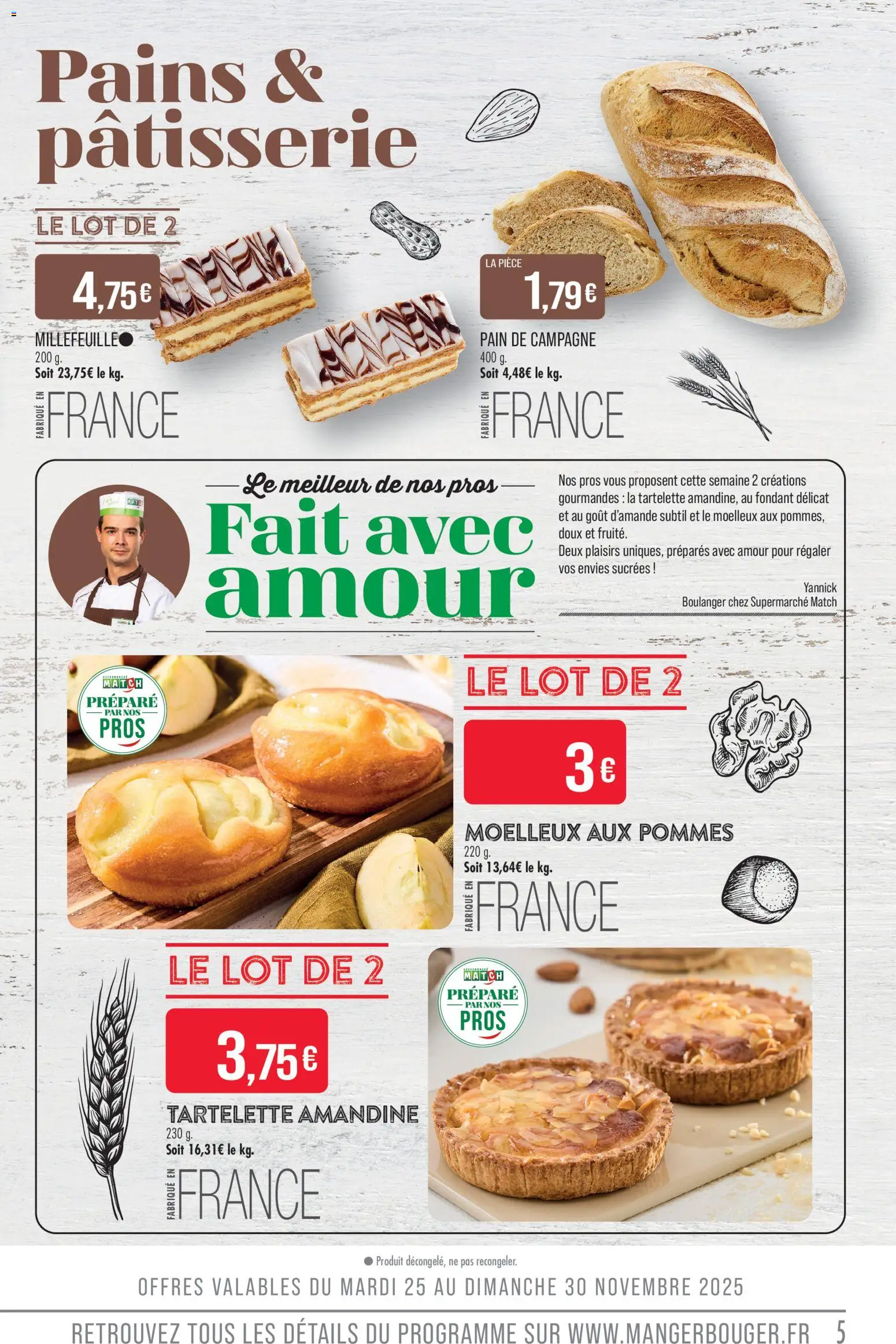 {H1} | Page: 5 | Produits: Pain, Pommes