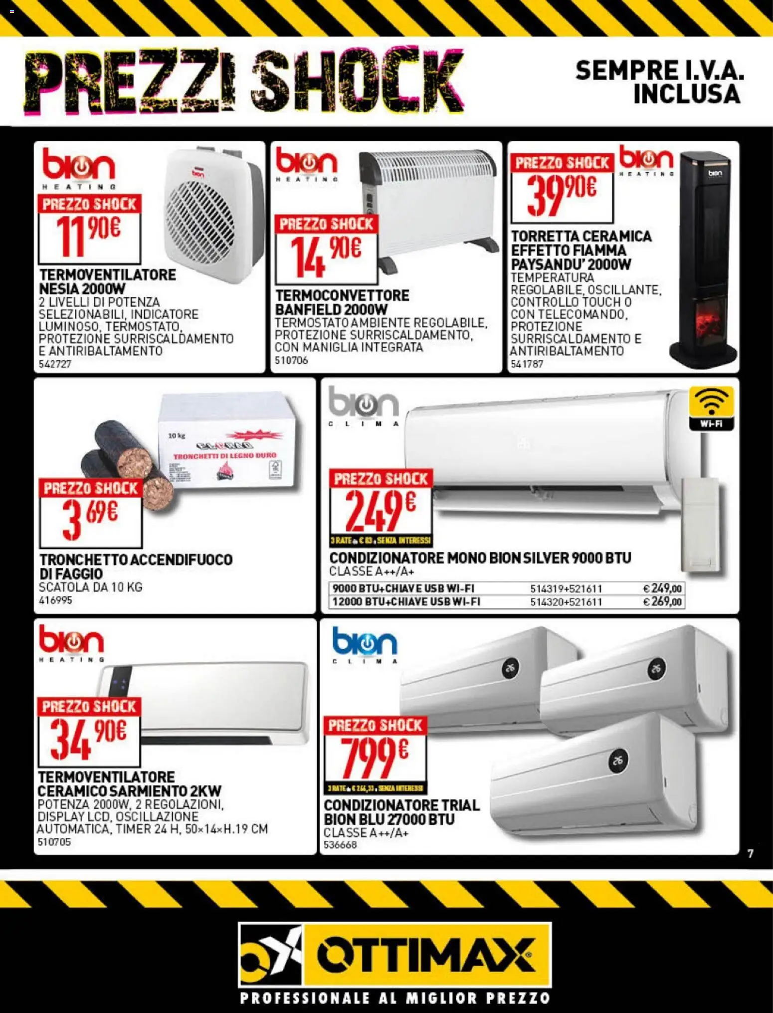 Volantino Ottimax del 15.01.2026 | Pagina: 7 | Prodotti: USB, Condizionatore, Scatola