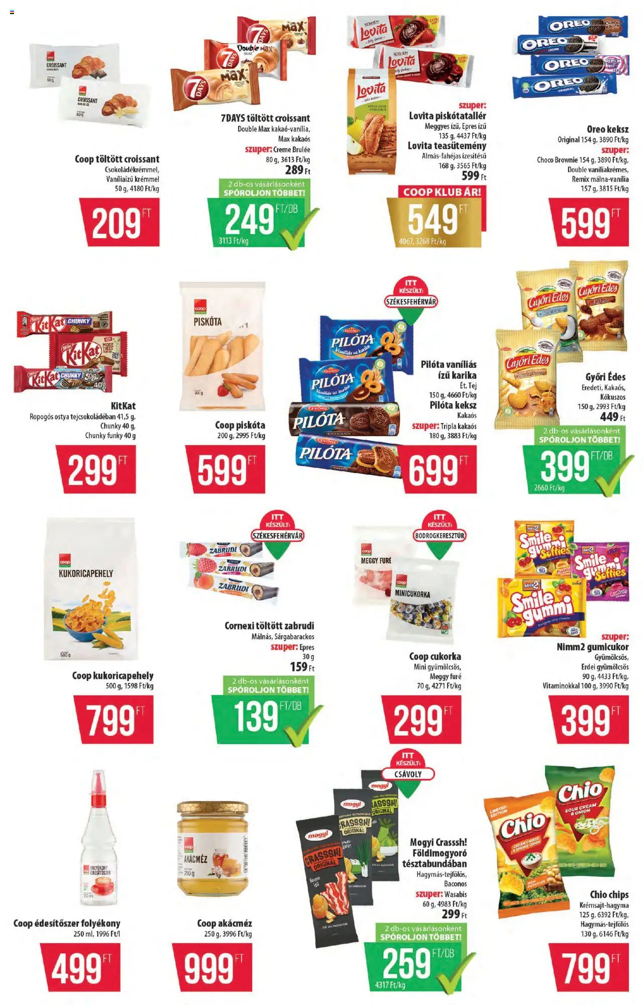COOP akciós ujság - amely érvényes a következő dátumtól: 07.08.2025 | Oldal: 9 | Termékek: Gumicukor, Bacon, Akácméz, Keksz