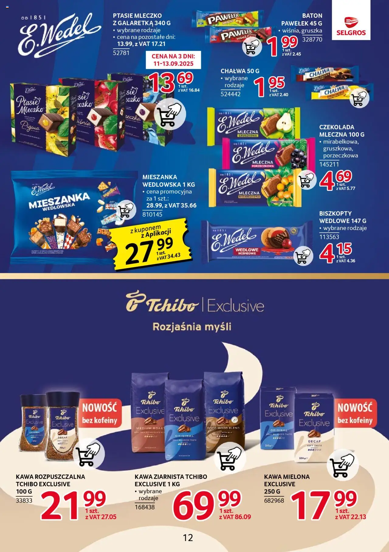 Selgros cash&carry Gazetka - Markowe produkty od 11.09.2025 | Strona: 12 | Produkty: Pigwa, Galaretka, Kawa, Czekolada