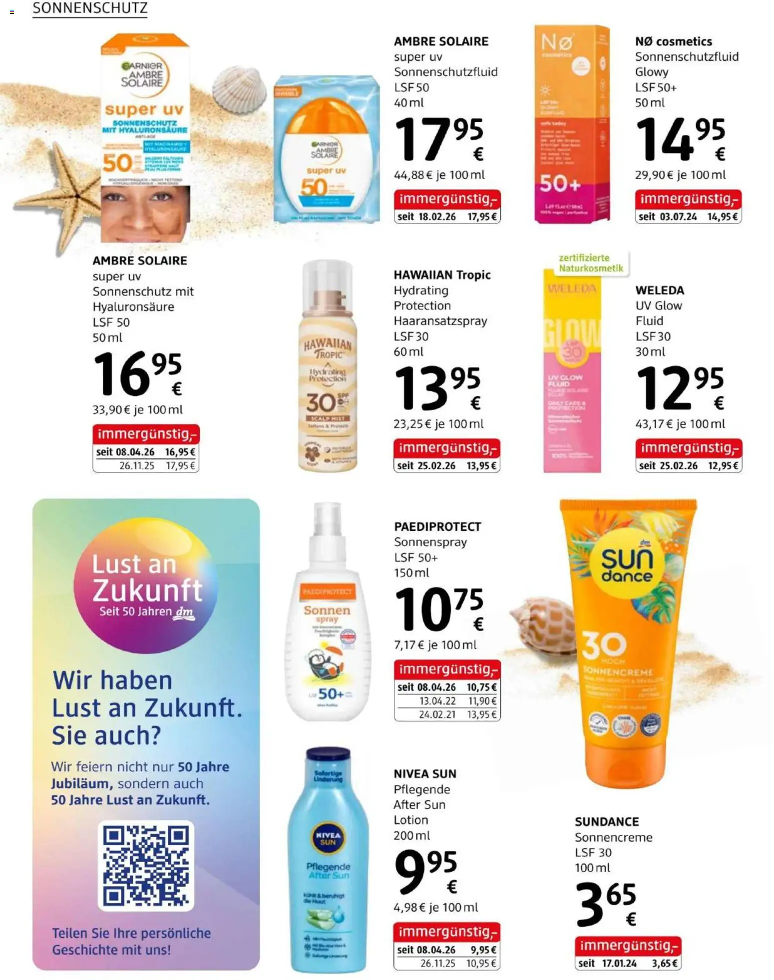 dm drogerie markt Journal April 2026 gültig ab 09.04.2026 | Seite: 16 | Produkte: Sonnencreme