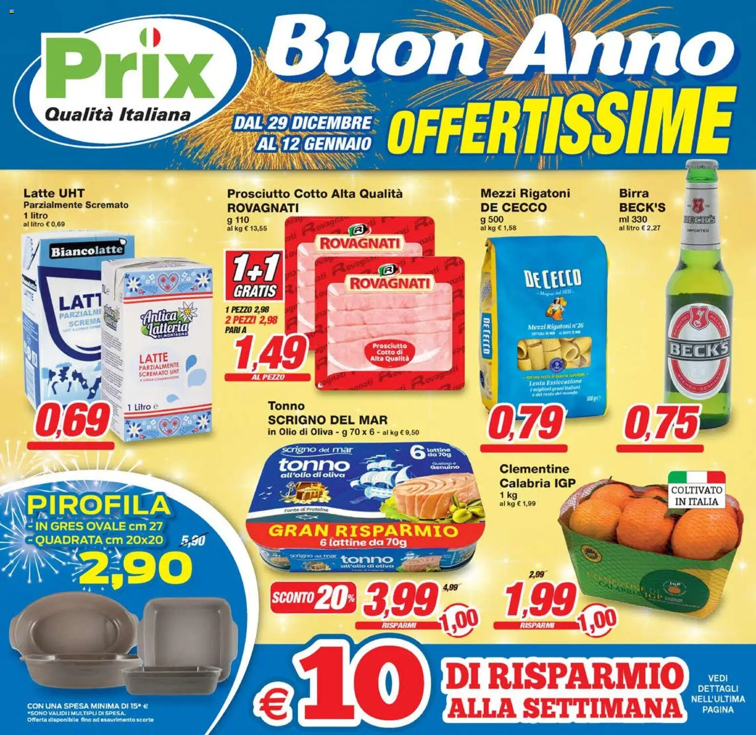 Volantino Prix del 29.12.2025 | Pagina: 1 | Prodotti: Birra, Olio, Tonno, Olio di Oliva