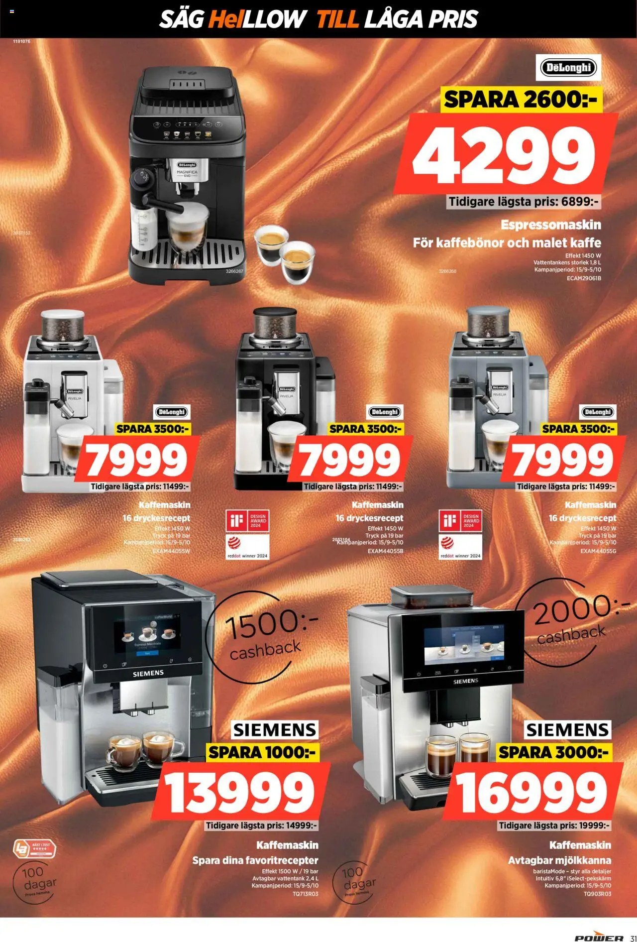 Power reklamblad aktuell från 22.09.2025 | Sida: 31 | Produkter: Såg, Kaffe