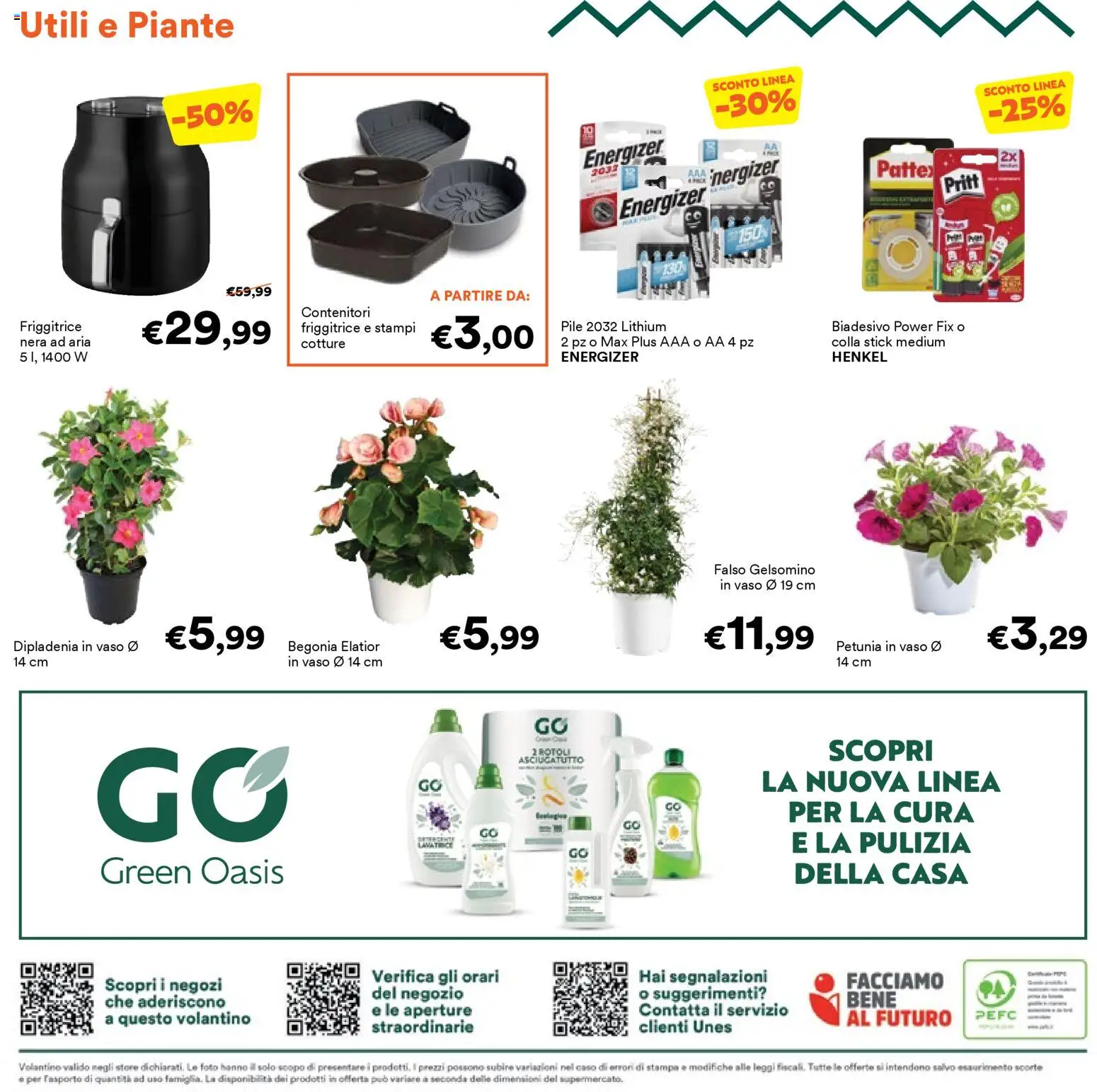 Volantino Unes del 06.04.2026 | Pagina: 24 | Prodotti: Pile, Colla, Asciugatutto, Friggitrice