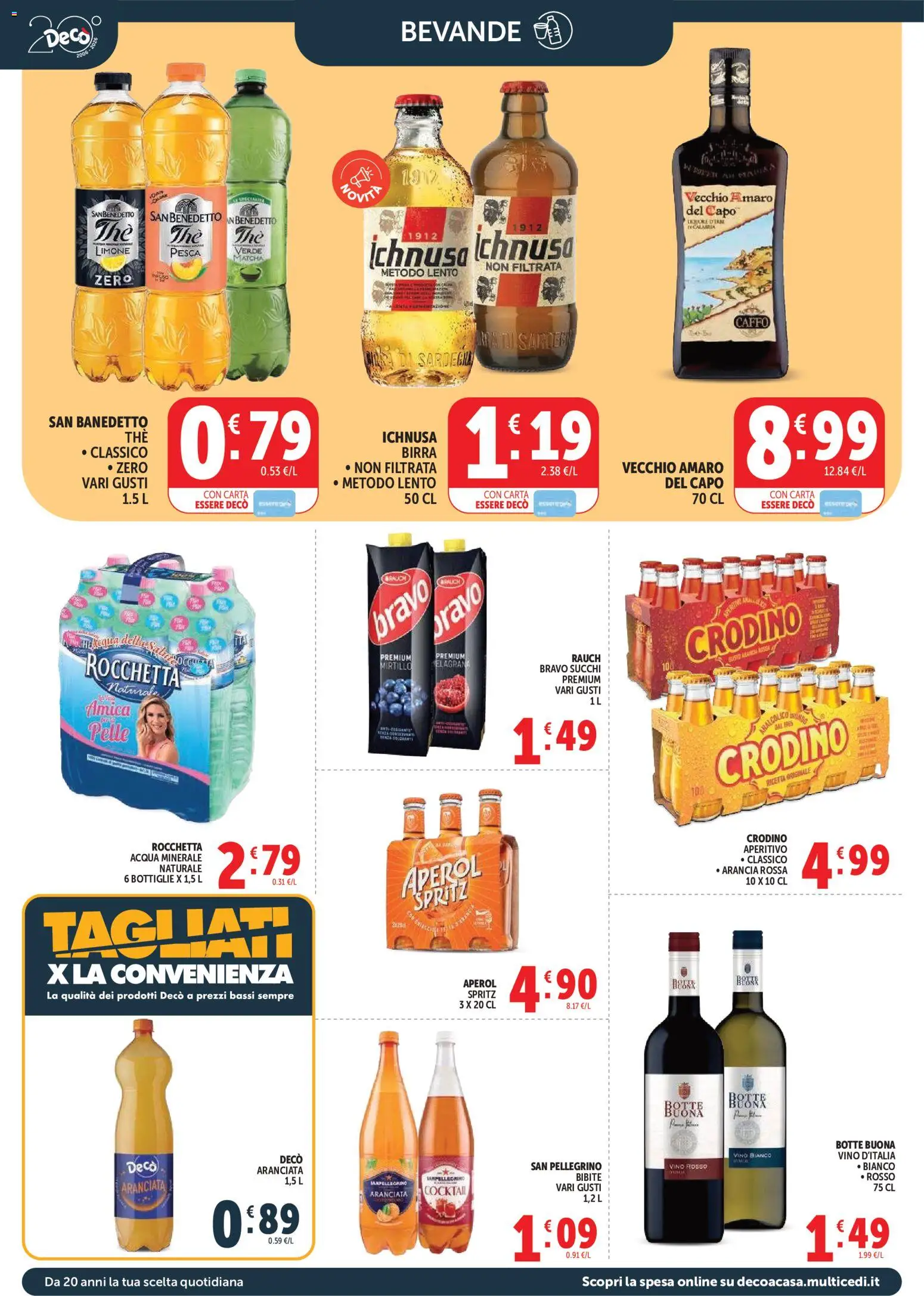 Volantino Decò del 27.03.2026 | Pagina: 18 | Prodotti: Vino, Bibite, Arancia, Aperitivo
