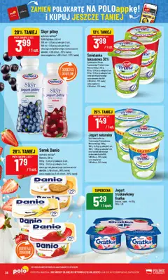 POLOmarket Gazetka od 06.08.2025 | Strona: 38 | Produkty: Serek, Jogurt naturalny, Skyr piątnica, Skyr