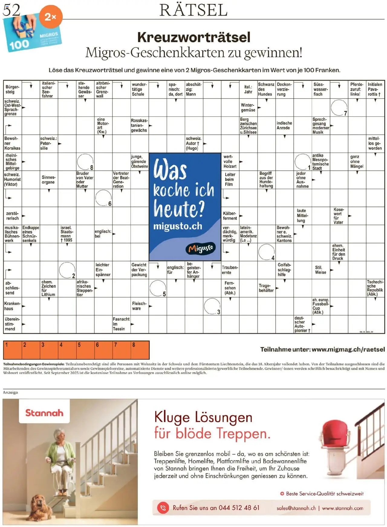 Migros - Magazin ab 05.08.2025 | Seite: 52 | Produkte: Fußball, Fisch, Wasser, Gewicht