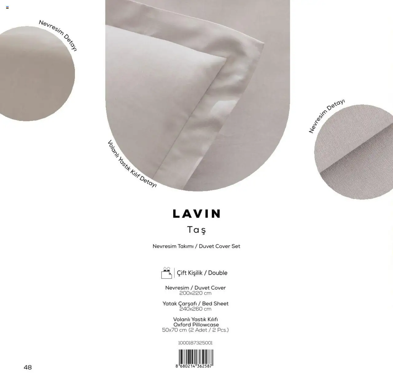 Karaca - Karaca Home - White Collection - 03.03.2025 tarihinden itibaren geçerlidir | Sayfa: 48 | Ürünler: Yastık, Nevresim