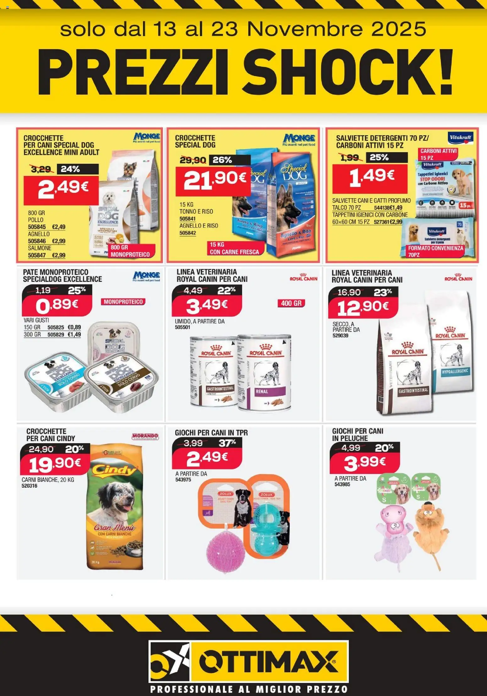 Volantino Ottimax del 13.11.2025 | Pagina: 11 | Prodotti: Pollo, Salmone, Crocchette, Profumo