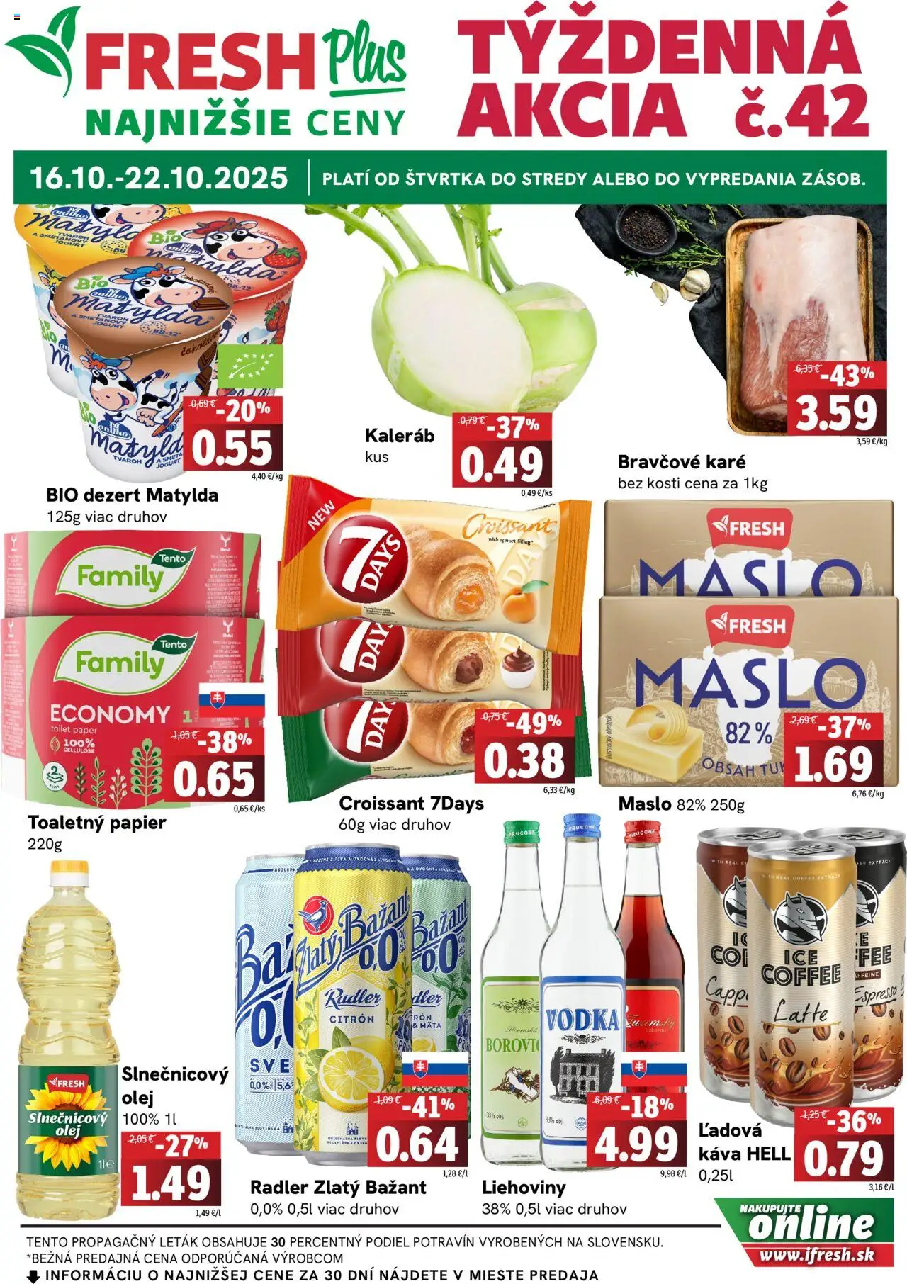 Nové Fresh akcie – leták je platný od 16.10.2025 | Strana: 1