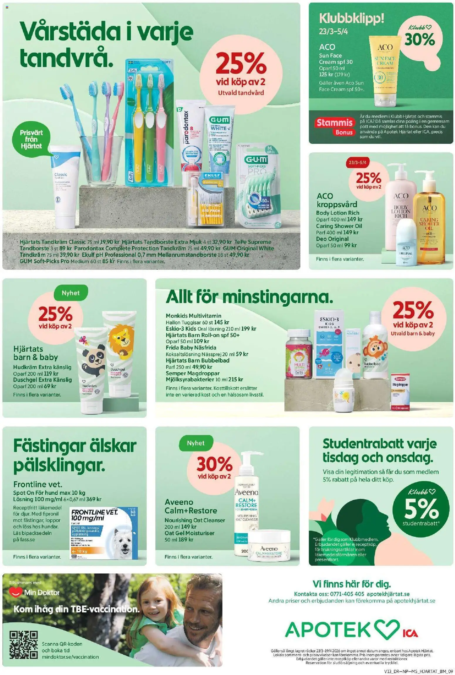 ICA Maxi reklamblad aktuell från 23.03.2026 | Sida: 13 | Produkter: Body lotion, Deodorant, Tandborste, Hallon