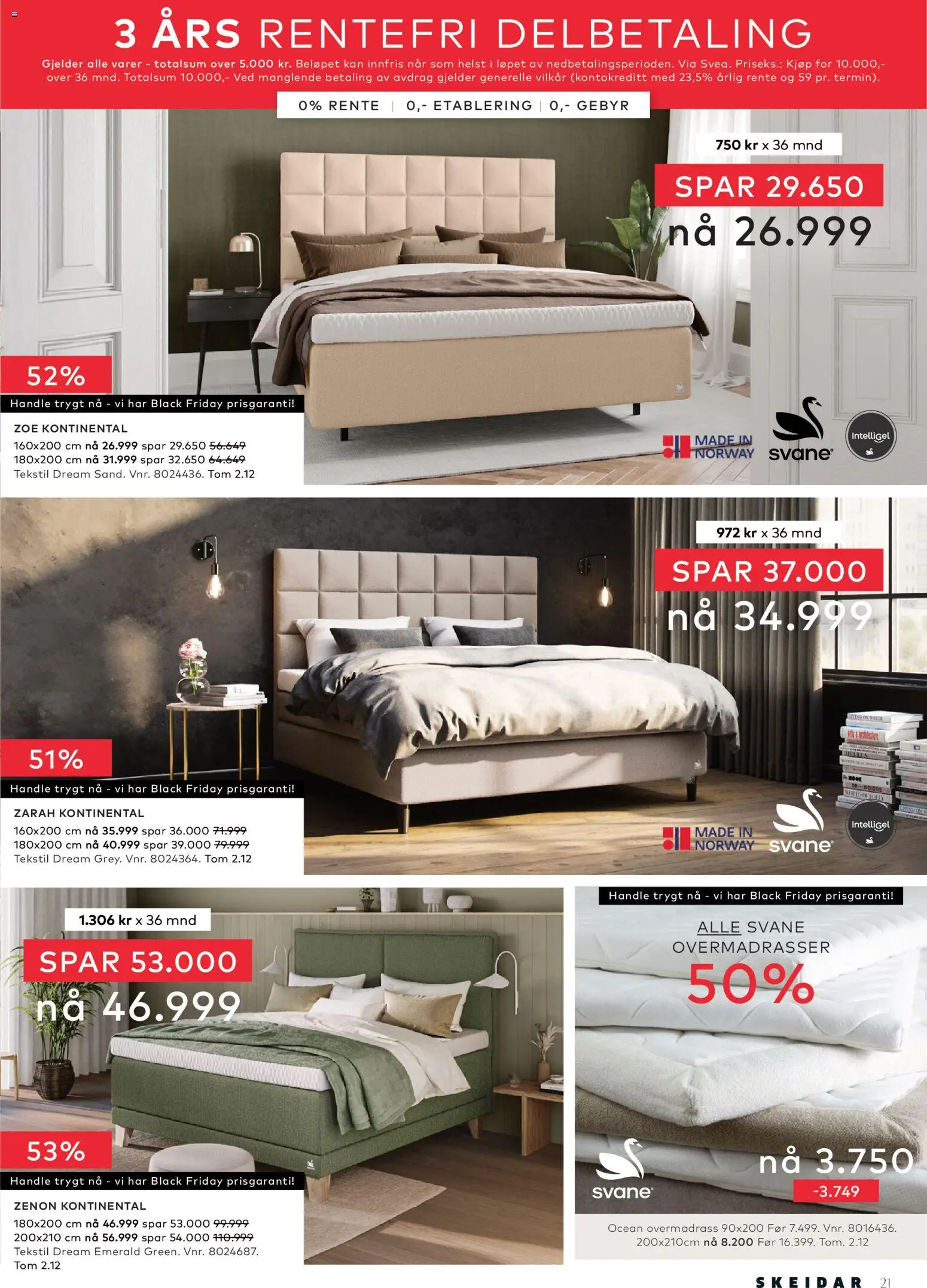 {H1} | Side: 21 | Produkter: Overmadrass