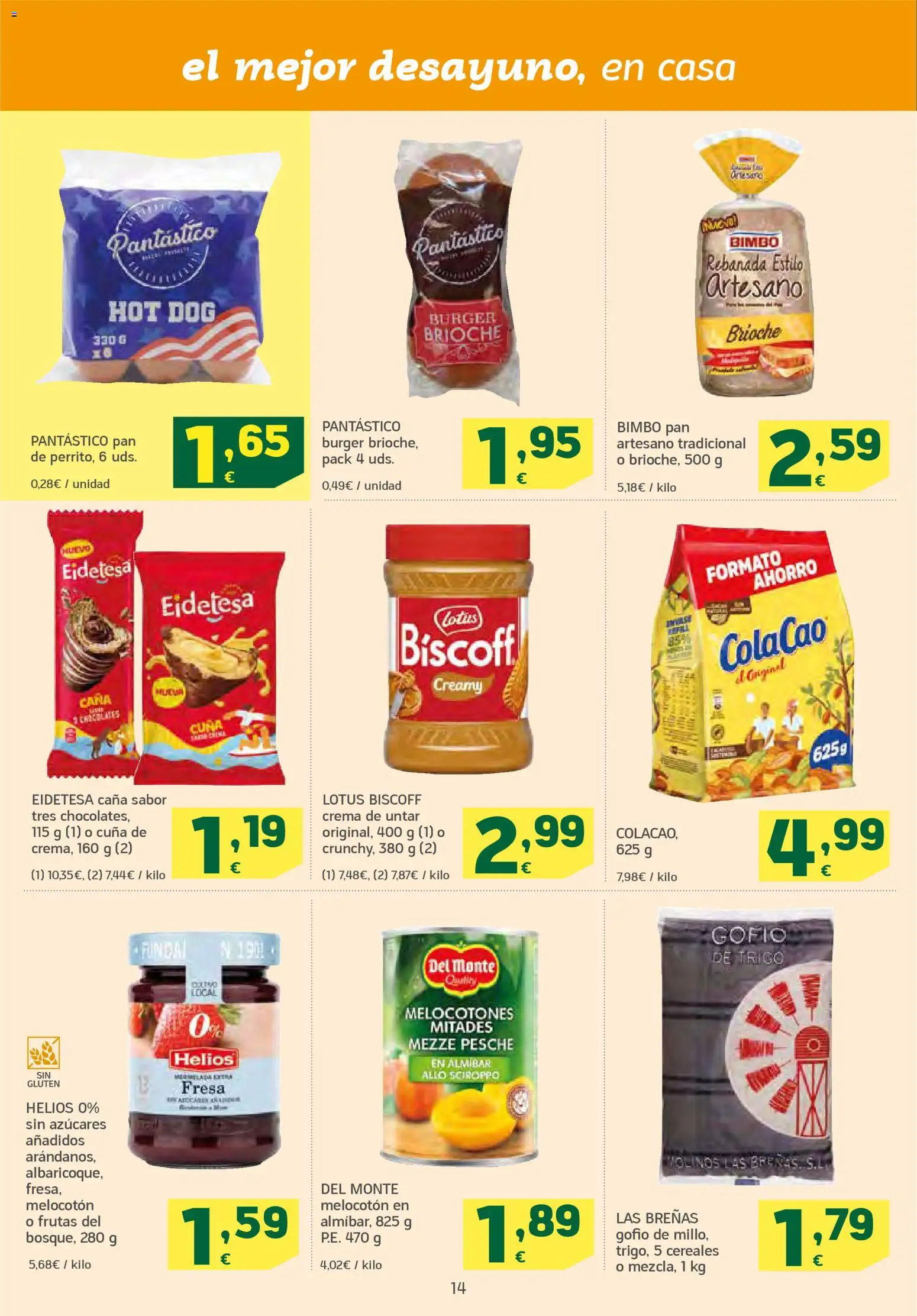 HiperDino folleto │ válido desde el 23.01.2026 | Página: 14 | Productos: Pan, Cereales, Crema, Cuna