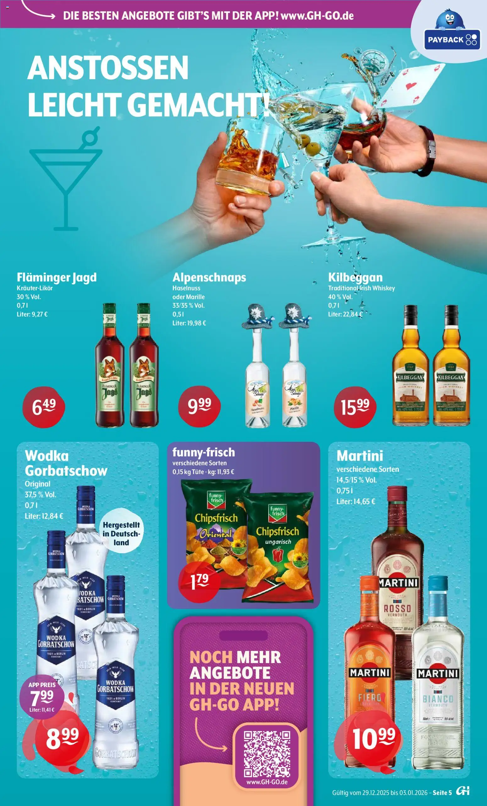 Getränke Hoffmann - Nordrhein - Westfalen – gültig ab 29.12.2025 | Seite: 5 | Produkte: Martini, Funny frisch, Wodka gorbatschow, Whiskey