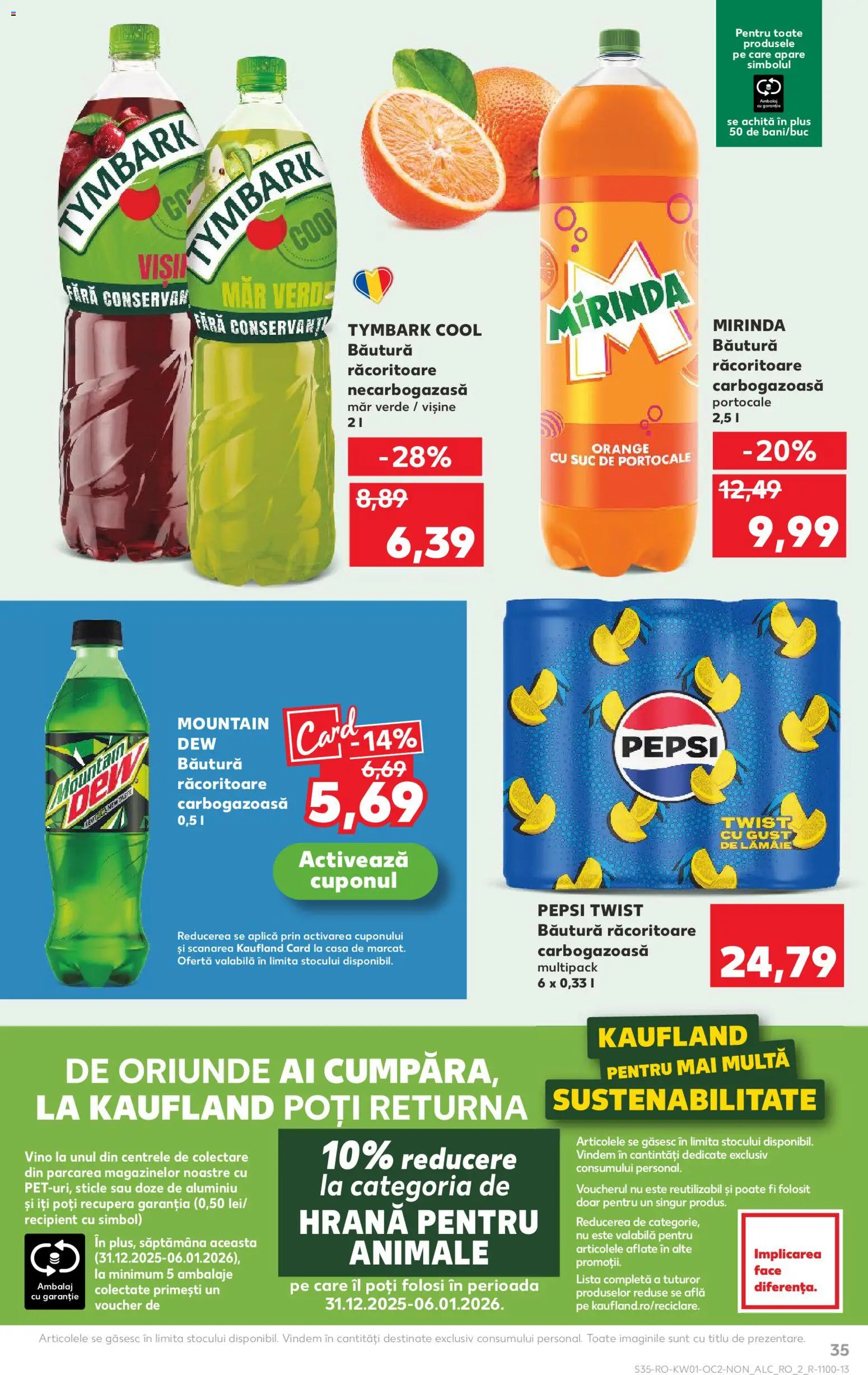 Noul catalog Kaufland – valabil de la 31.12.2025 | Pagină: 35 | Produse: Suc, Portocale, Lămâie
