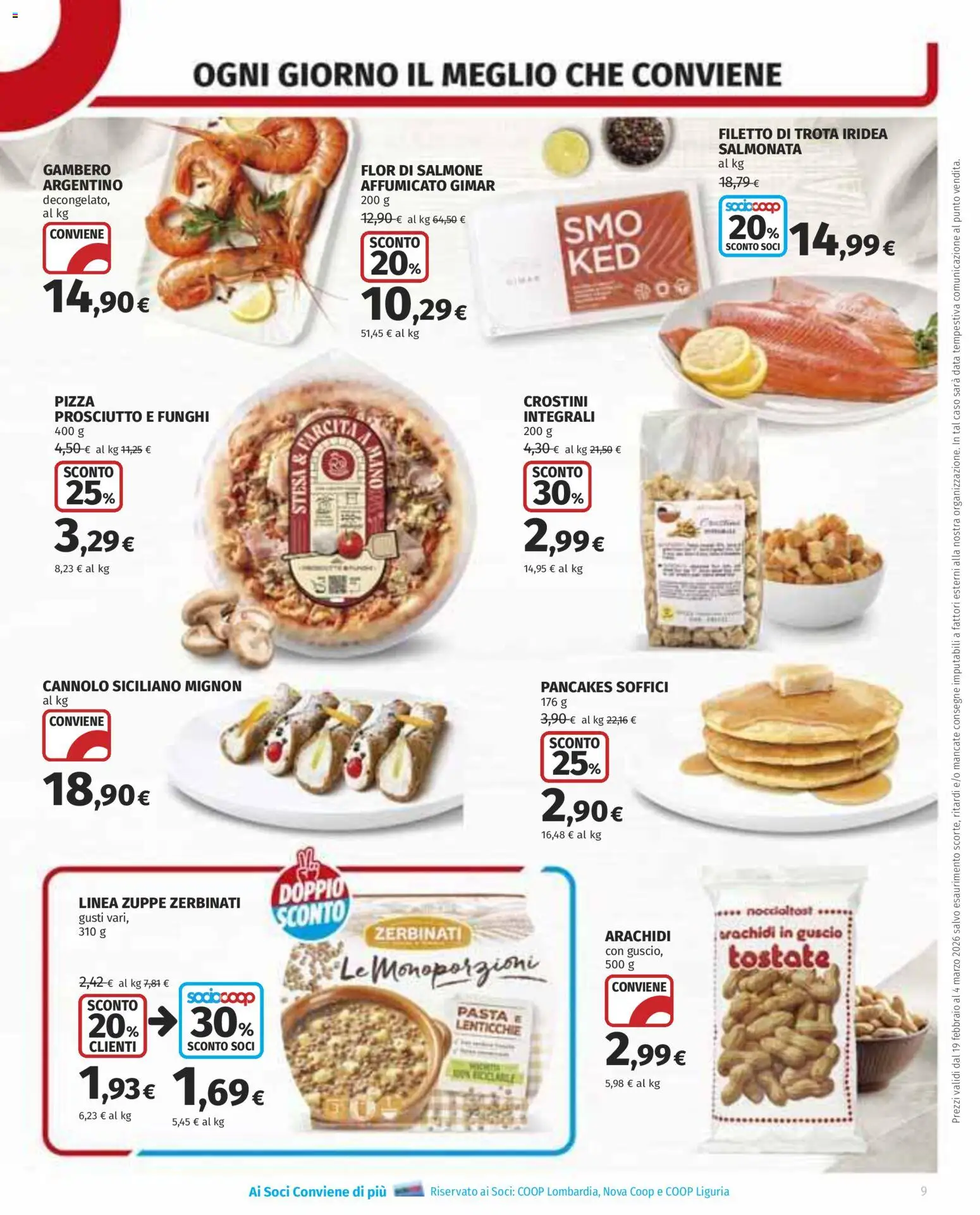 Volantino COOP del 19.02.2026 | Pagina: 9 | Prodotti: Pizza, Lenticchie, Trota, Data