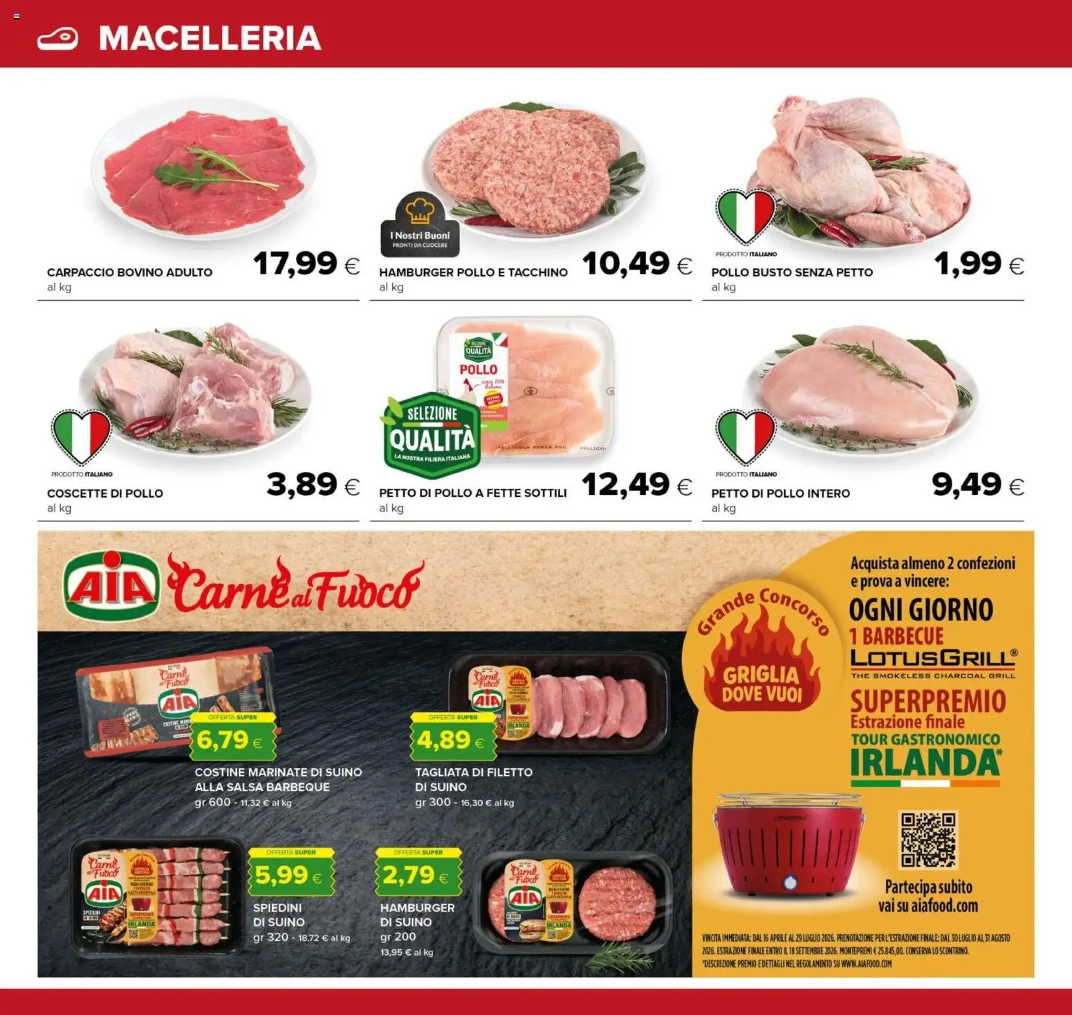 Volantino Tigre del 23.04.2026 | Pagina: 9 | Prodotti: Suino, Tacchino, The, Hamburger