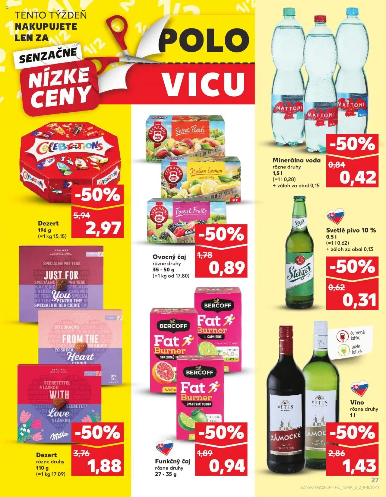 Nové Kaufland akcie – leták je platný od 29.05.2025 | Strana: 27 | Produkty: Limetka, Víno, Mattoni, Milka