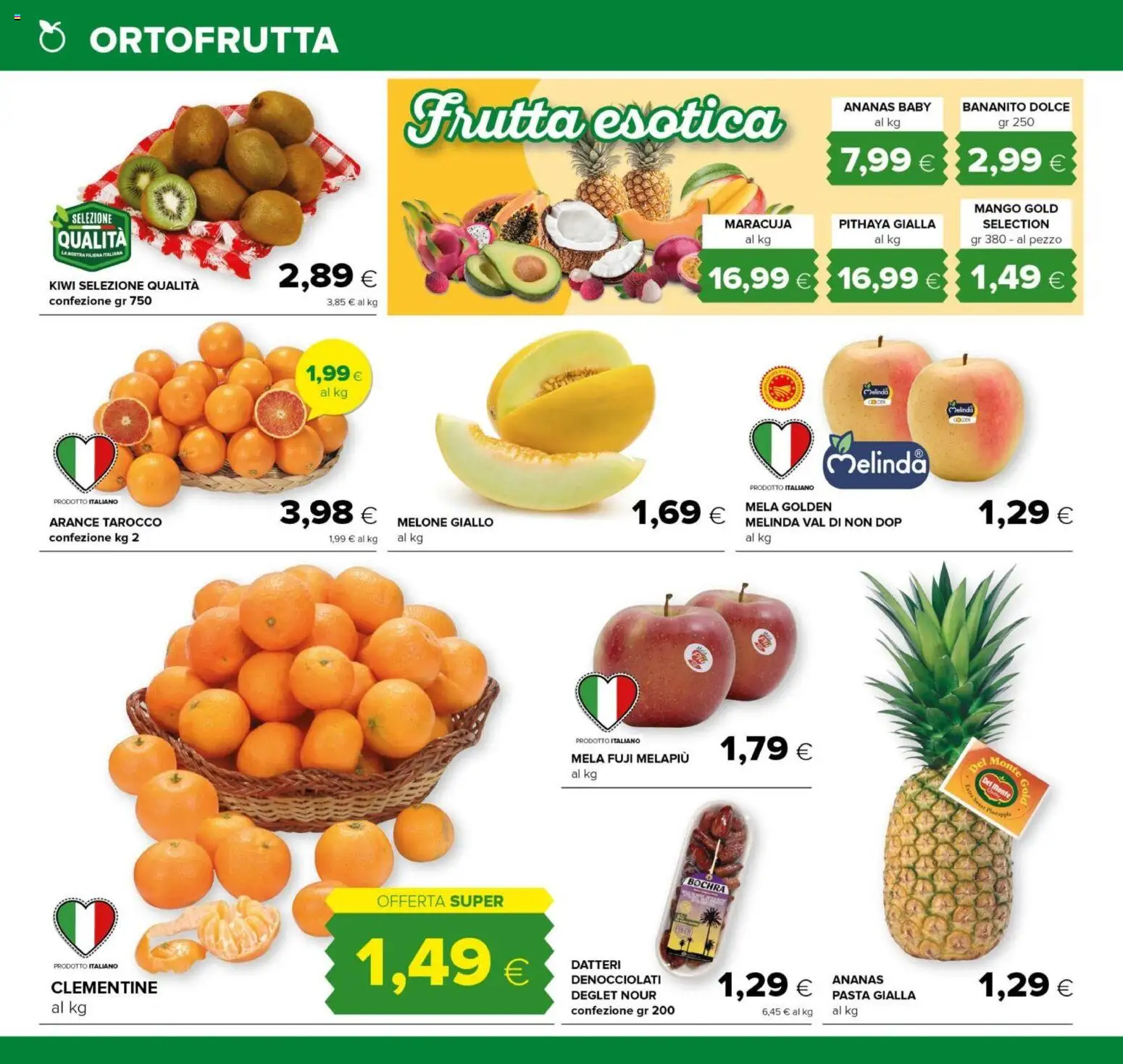 Volantino Oasi del 15.12.2025 | Pagina: 12 | Prodotti: Kiwi, Frutta, Mango, Pasta