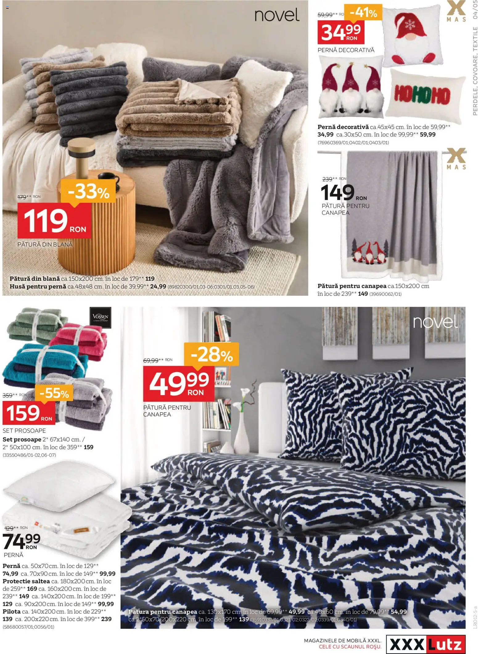 Noul catalog XXXLutz – valabil de la 01.12.2025 | Pagină: 5 | Produse: Saltea, Pernă, Pătură, Pilotă