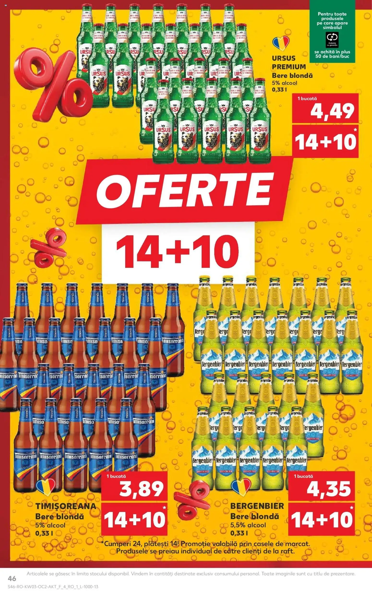 Noul catalog Kaufland – valabil de la 14.01.2026 | Pagină: 46 | Produse: Bere, Plastik Kulübe
