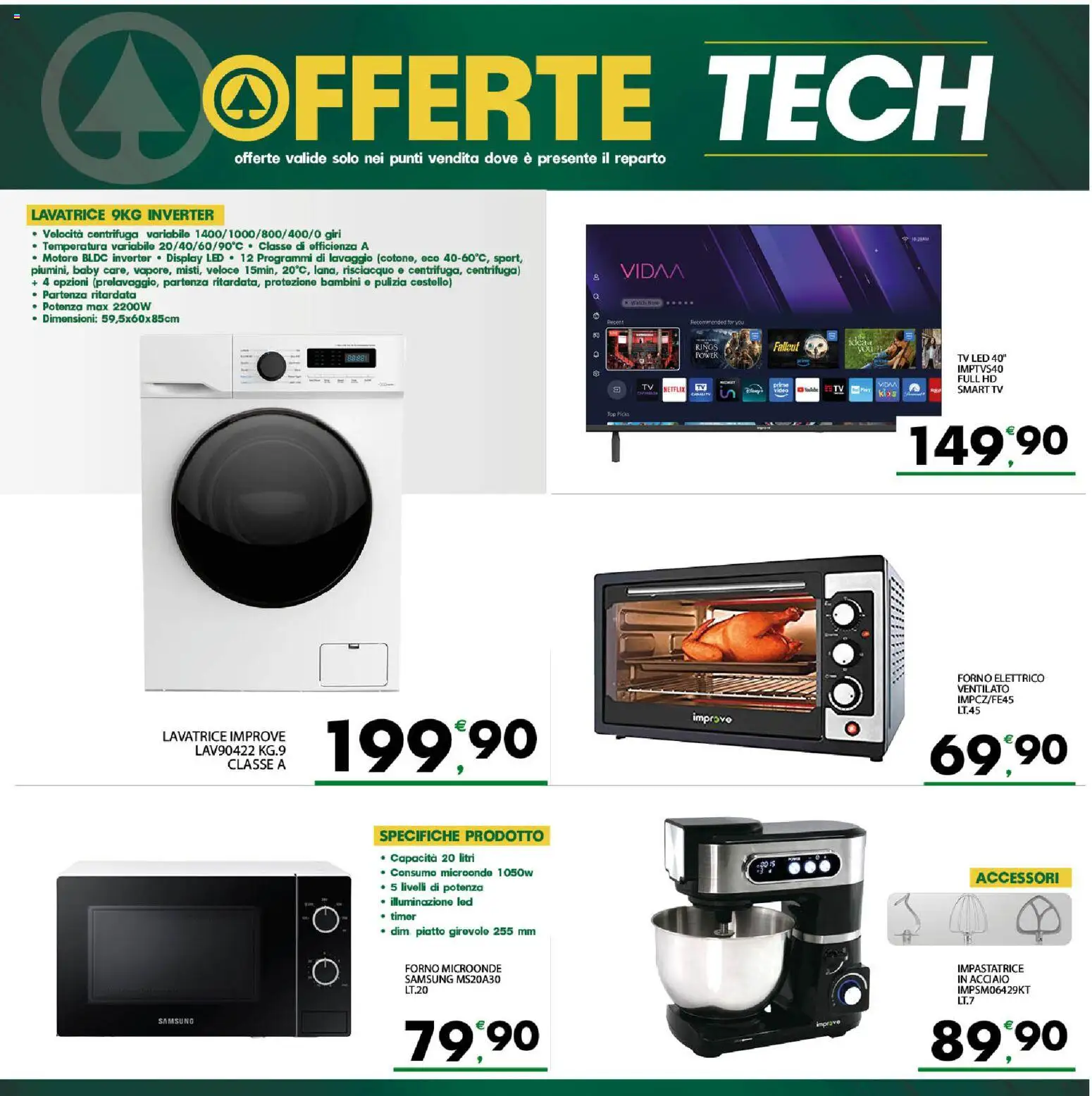 Volantino Eurospar del 12.01.2026 | Pagina: 17 | Prodotti: smart TV, TV, Piatto, Forno
