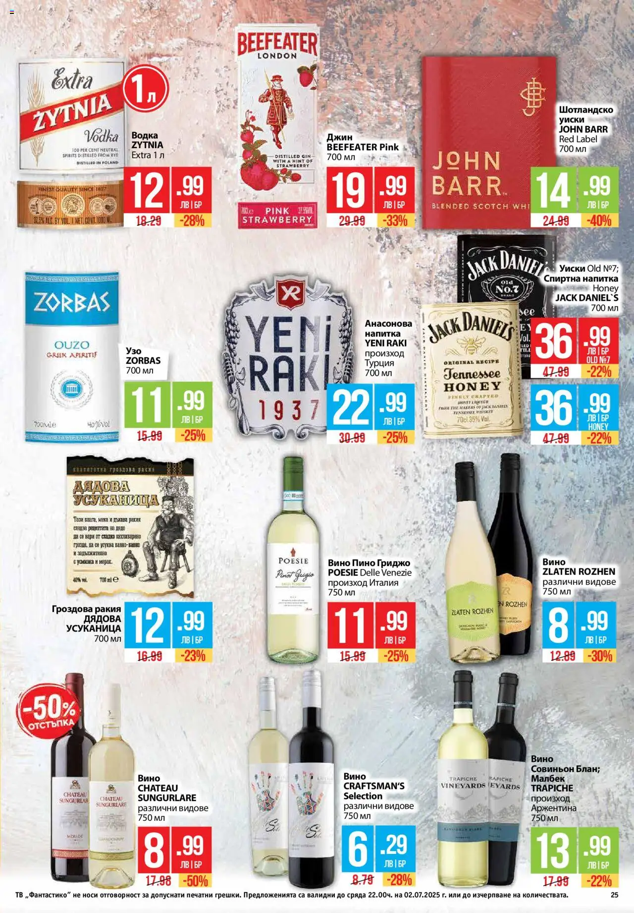  | Страница: 25 | Продукти: Джин, Водка, Узо, Ракия