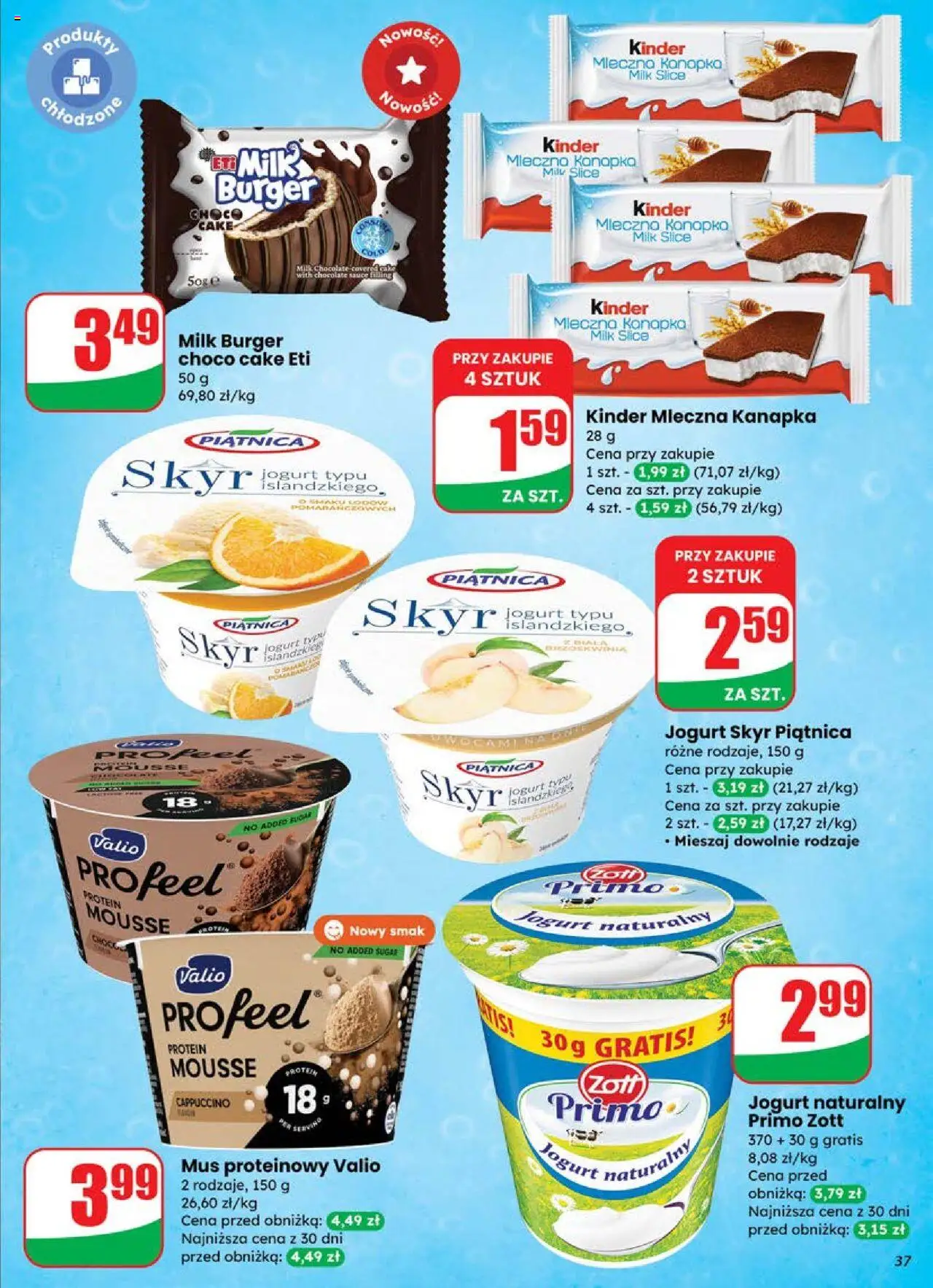 Dino Gazetka od 25.06.2025 | Strona: 37 | Produkty: Jogurt naturalny, Cappuccino, Skyr piątnica, Skyr