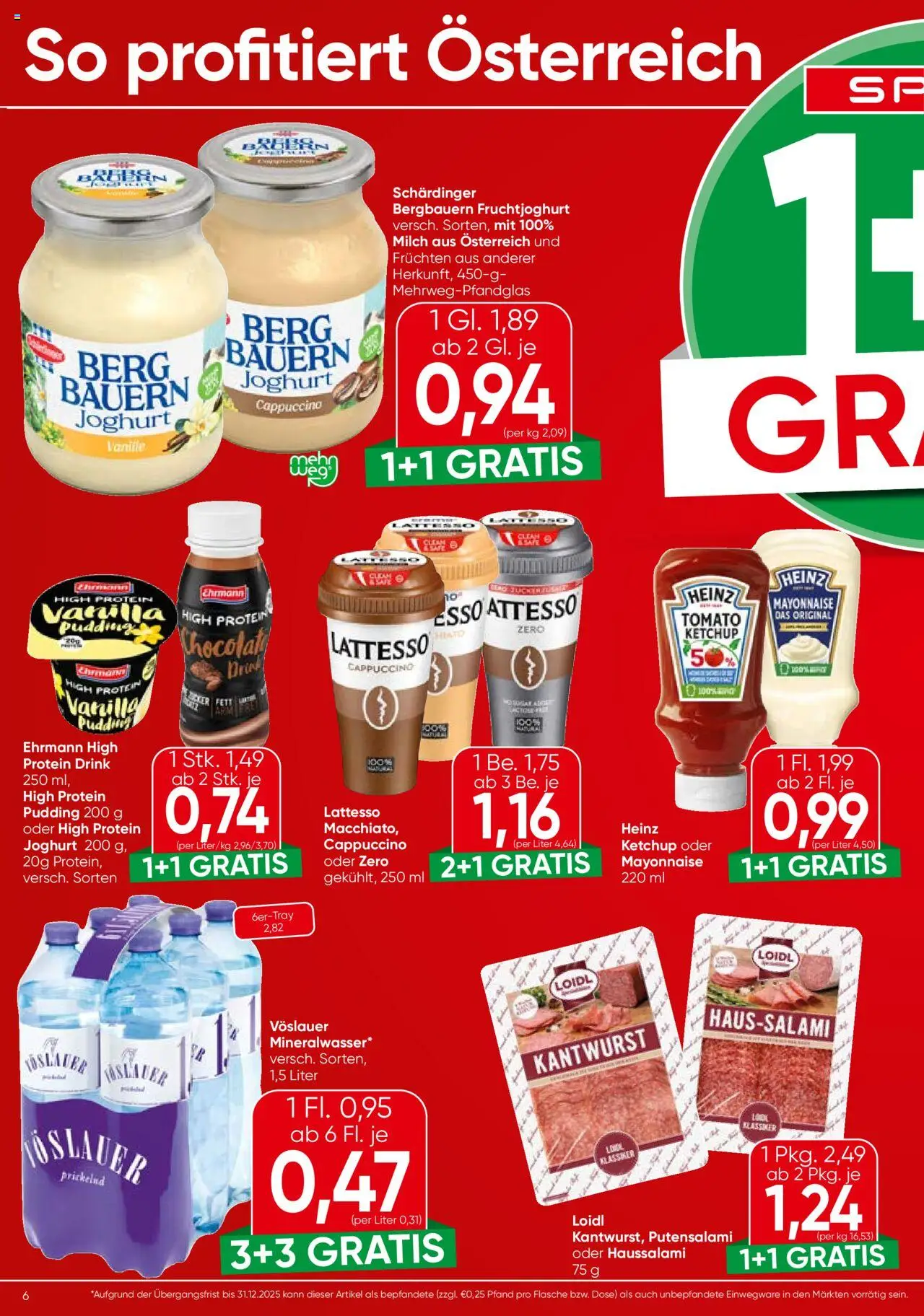 Spar Flugblatt - Vorarlberg gültig ab 09.10.2025 | Seite: 6 | Produkte: Ketchup, Mayonnaise, Milch, Joghurt