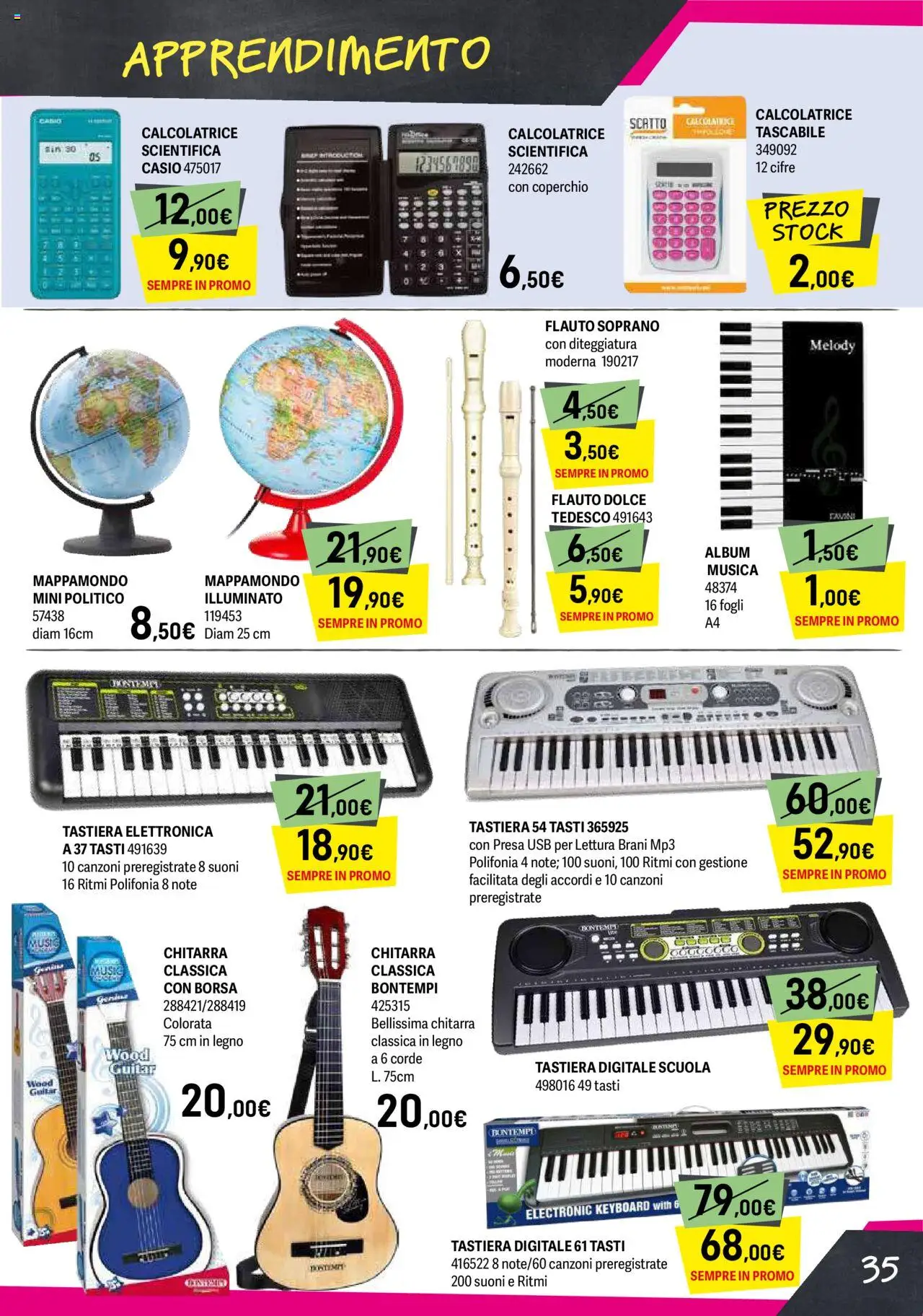 Volantino Orizzonte del 04.08.2025 | Pagina: 35 | Prodotti: Borsa, USB, Calcolatrice, Presa