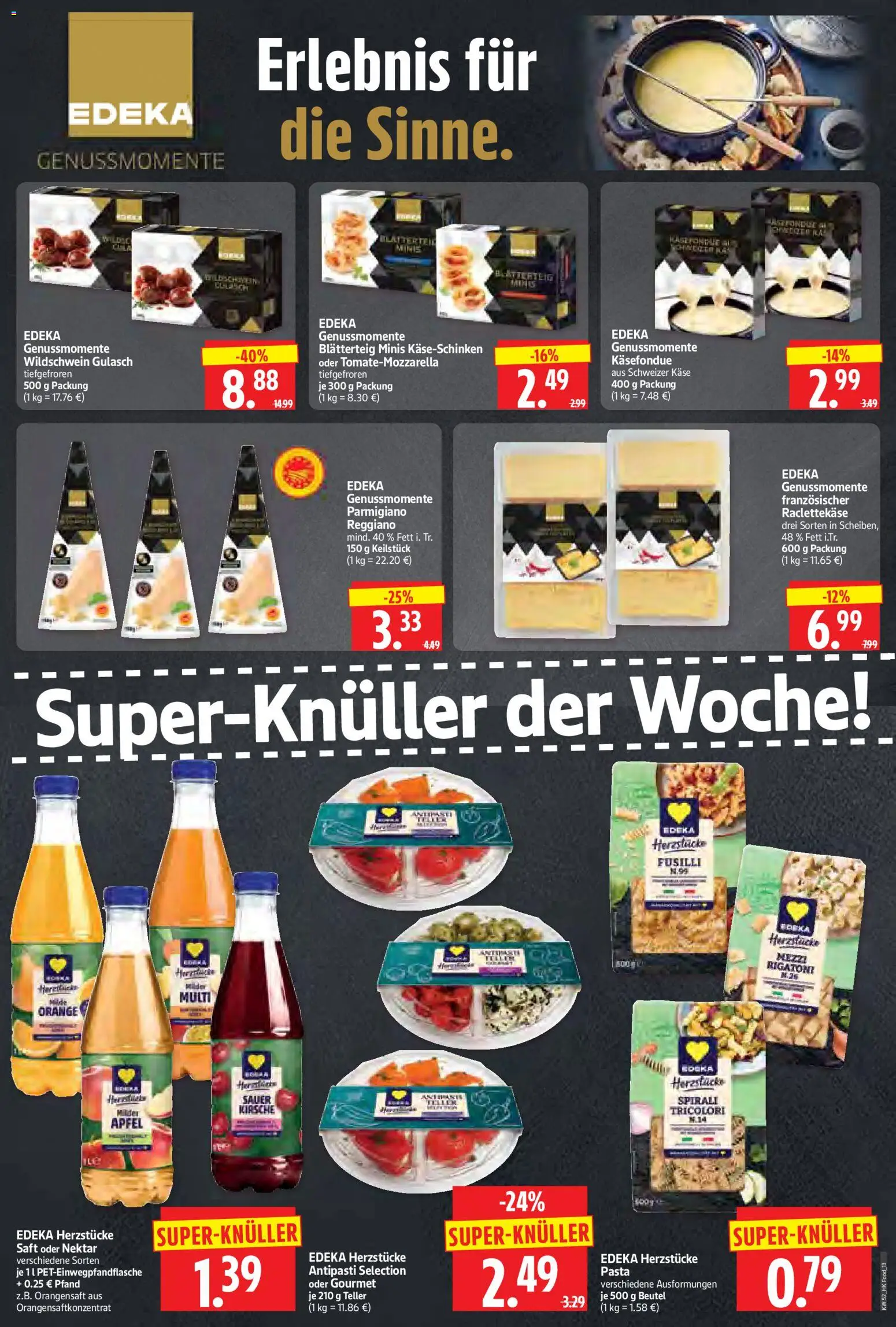HERKULES Prospekt 	 – gültig ab 22.12.2025 | Seite: 13 | Produkte: Orangensaft, Gulasch, Pasta, Saft