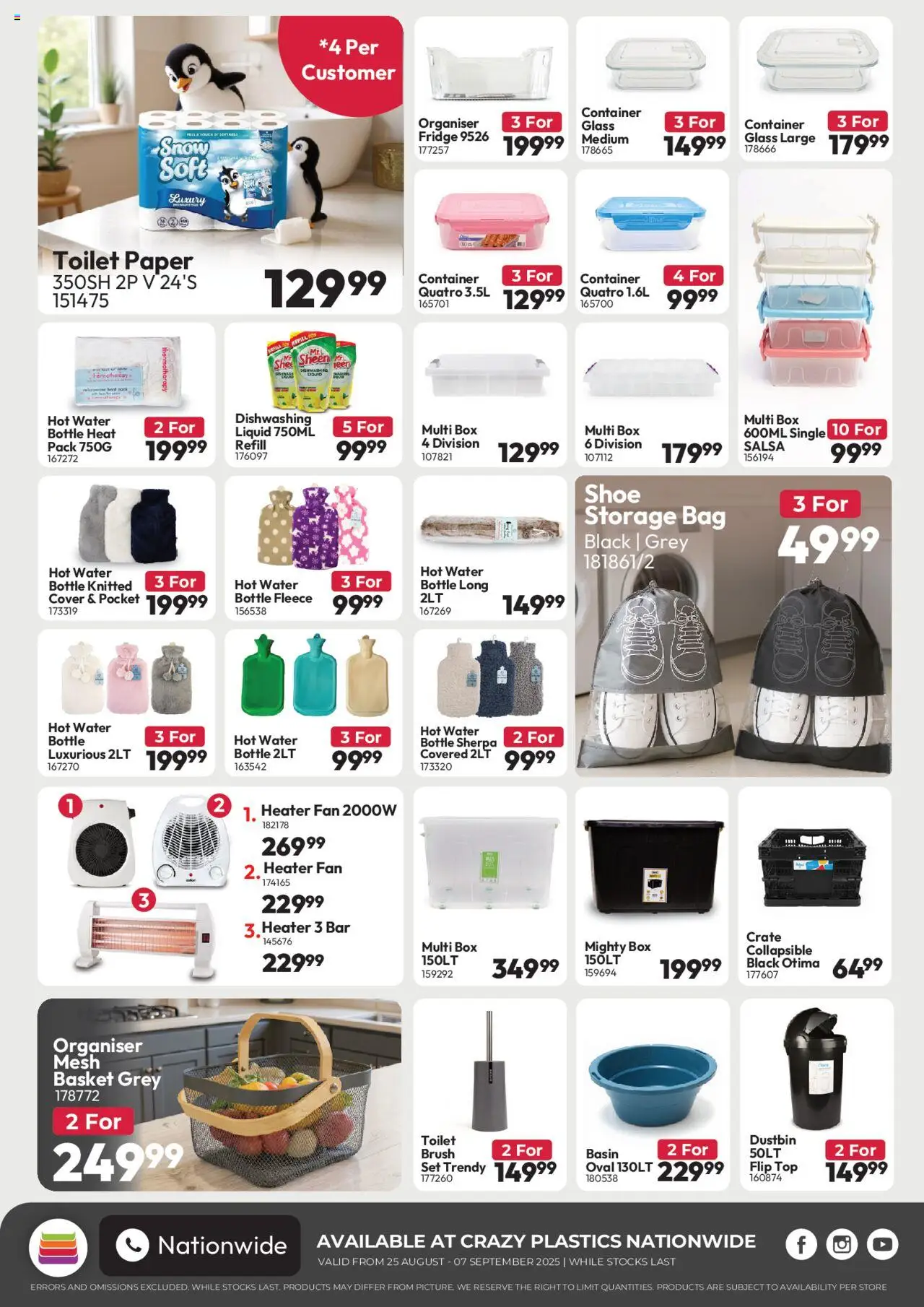 Crazy Plastics Specials │ valid from 25.08.2025 | Page: 2 | Products: Box, Heater, Brush, Paper