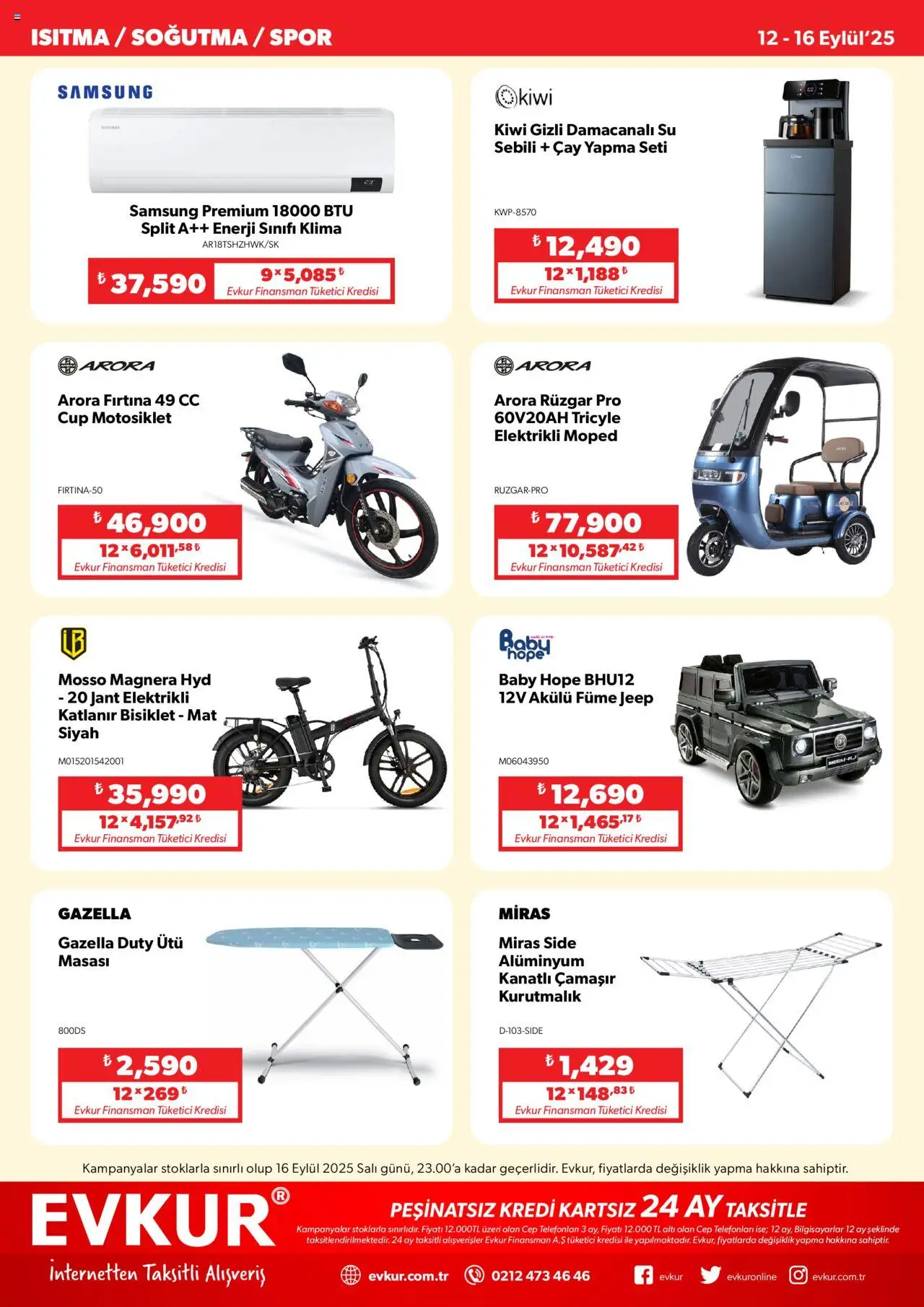 Evkur Katalog - 12.09.2025 tarihinden itibaren geçerlidir | Sayfa: 6 | Ürünler: Kurutmalık, Su, Su sebili, Ütü