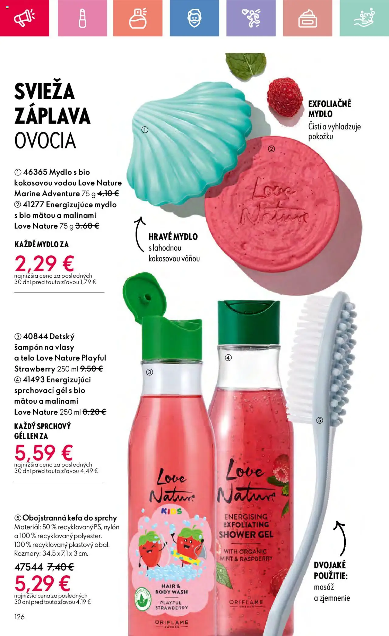 Katalóg Oriflame 12 2025 │ platný od 17.08.2025 | Strana: 126 | Produkty: Šampón, Kefa, Mydlo, Sprchový gél