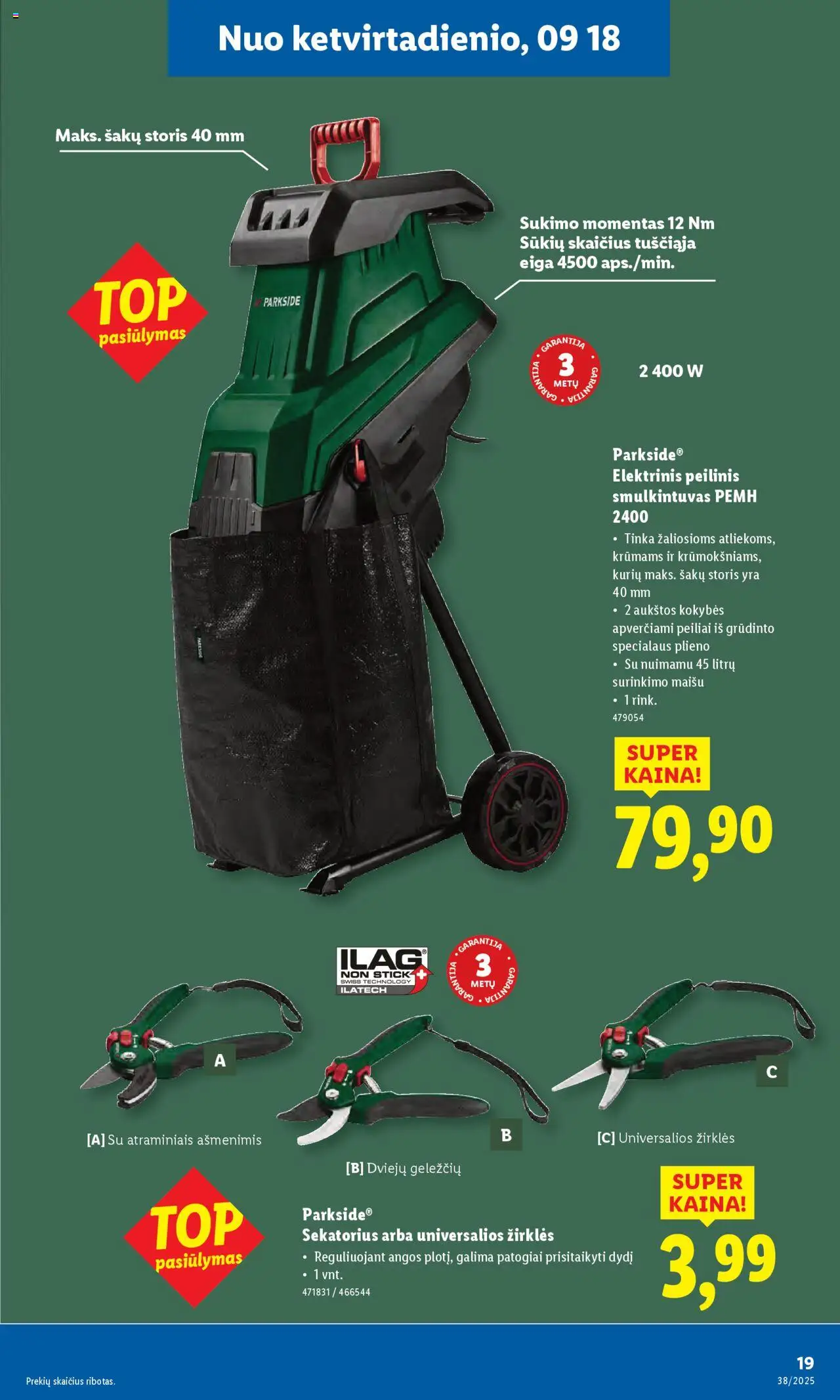 LIDL akcijos nuo 15.09.2025 | Puslapis: 19 | Prekių: Smulkintuvas