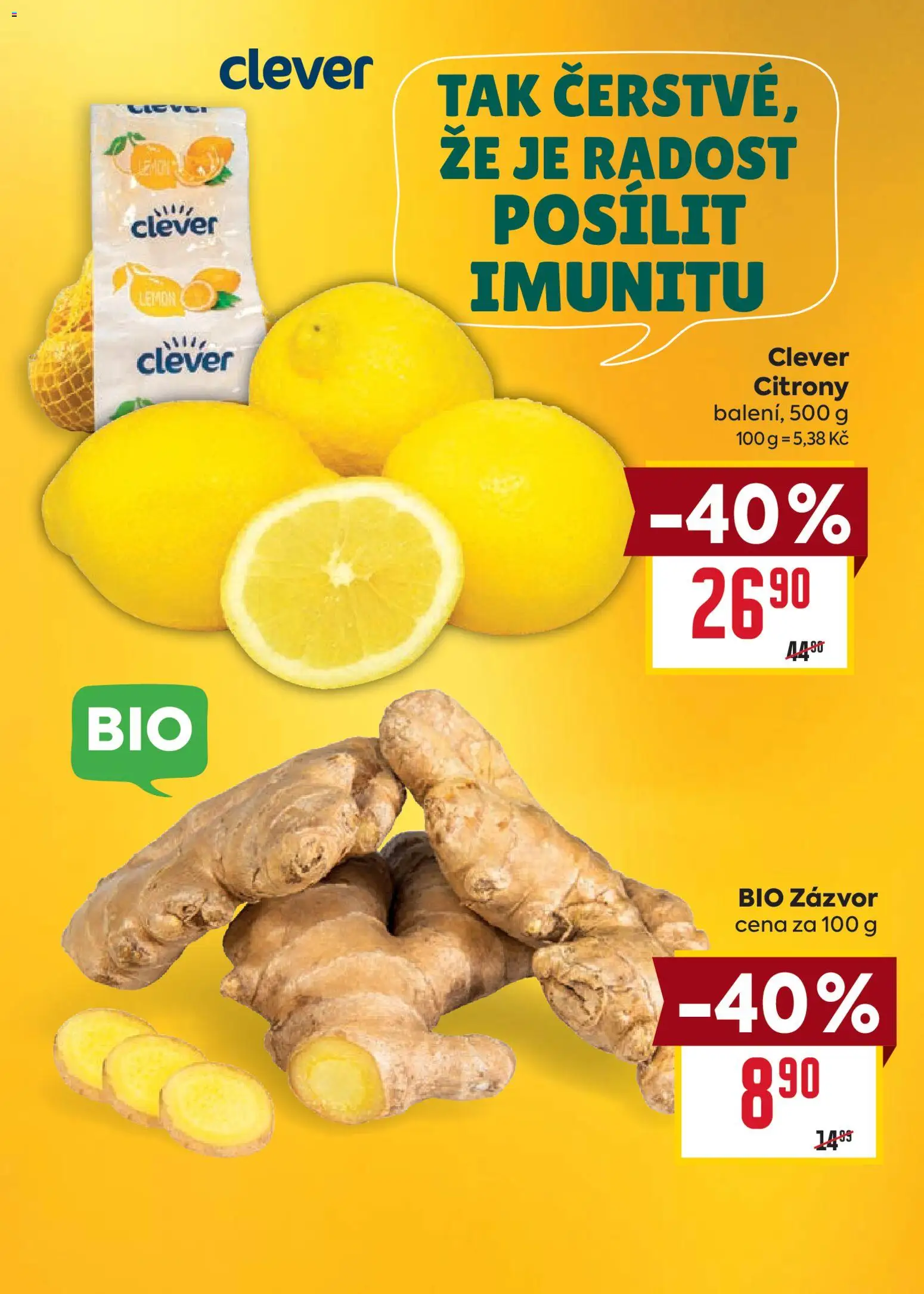 Billa Velký leták od 05.11.2025 | Strana: 4 | Produkty: Citróny, Zázvor, Clever