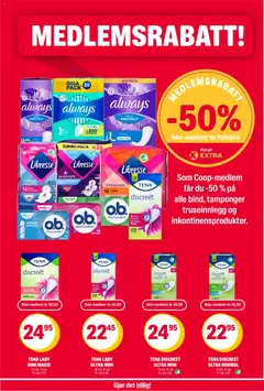 Forhåndsvisning av Coop Extra kundeavis gyldig fra 09.03.2026 | Side: 25 | Produkter: Truseinnlegg, Pantalon en cuir