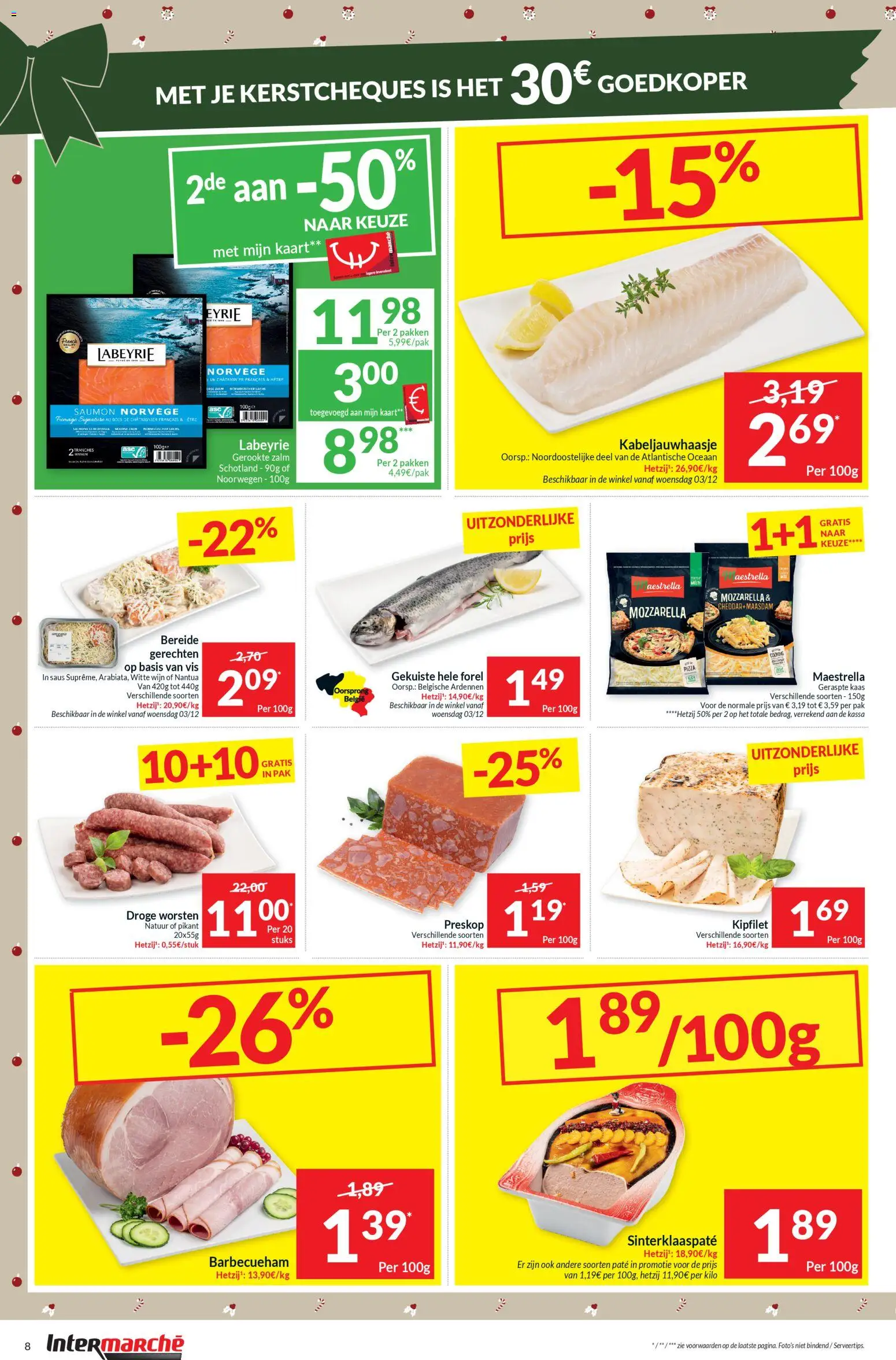 {H1} | Pagina: 8 | Producten: Zalm, Vis, Mozzarella, Kaas