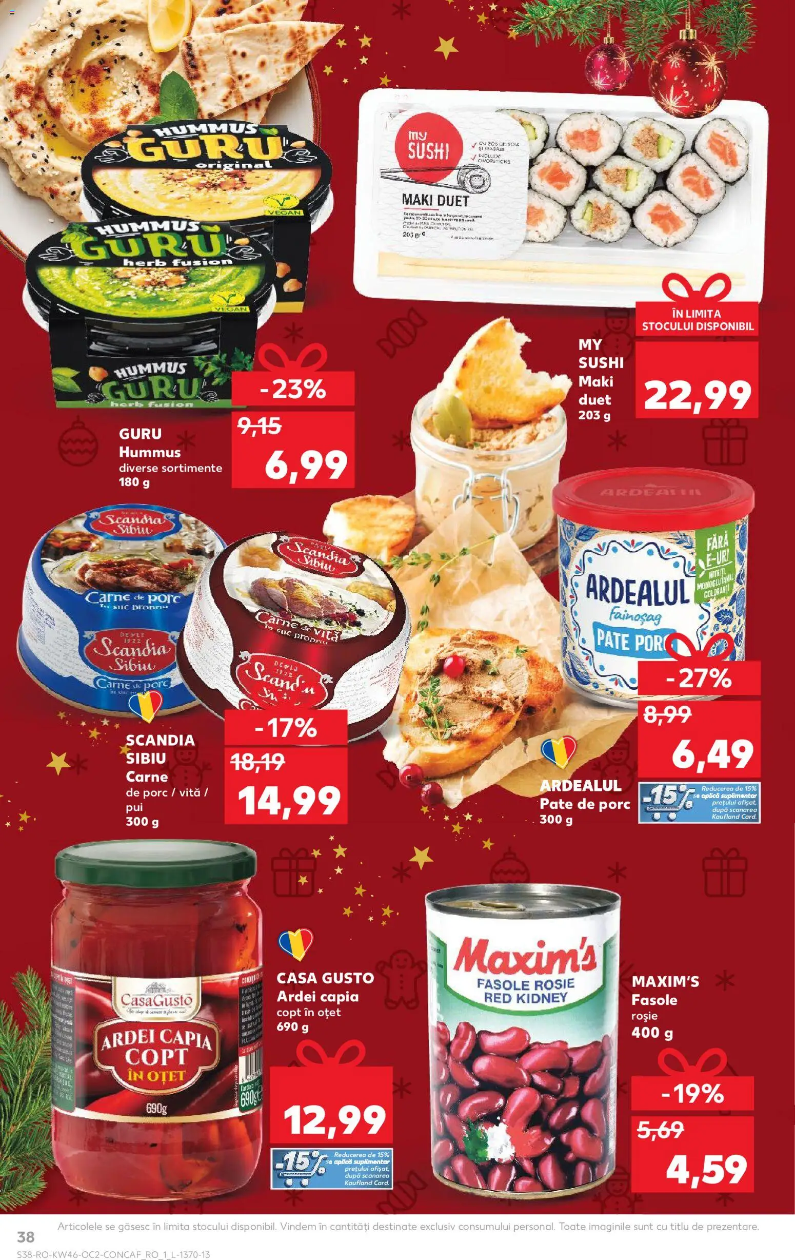 Noul catalog Kaufland – valabil de la 12.11.2025 | Pagină: 38 | Produse: Ardei, Oțet, Suc, Carne De Vită