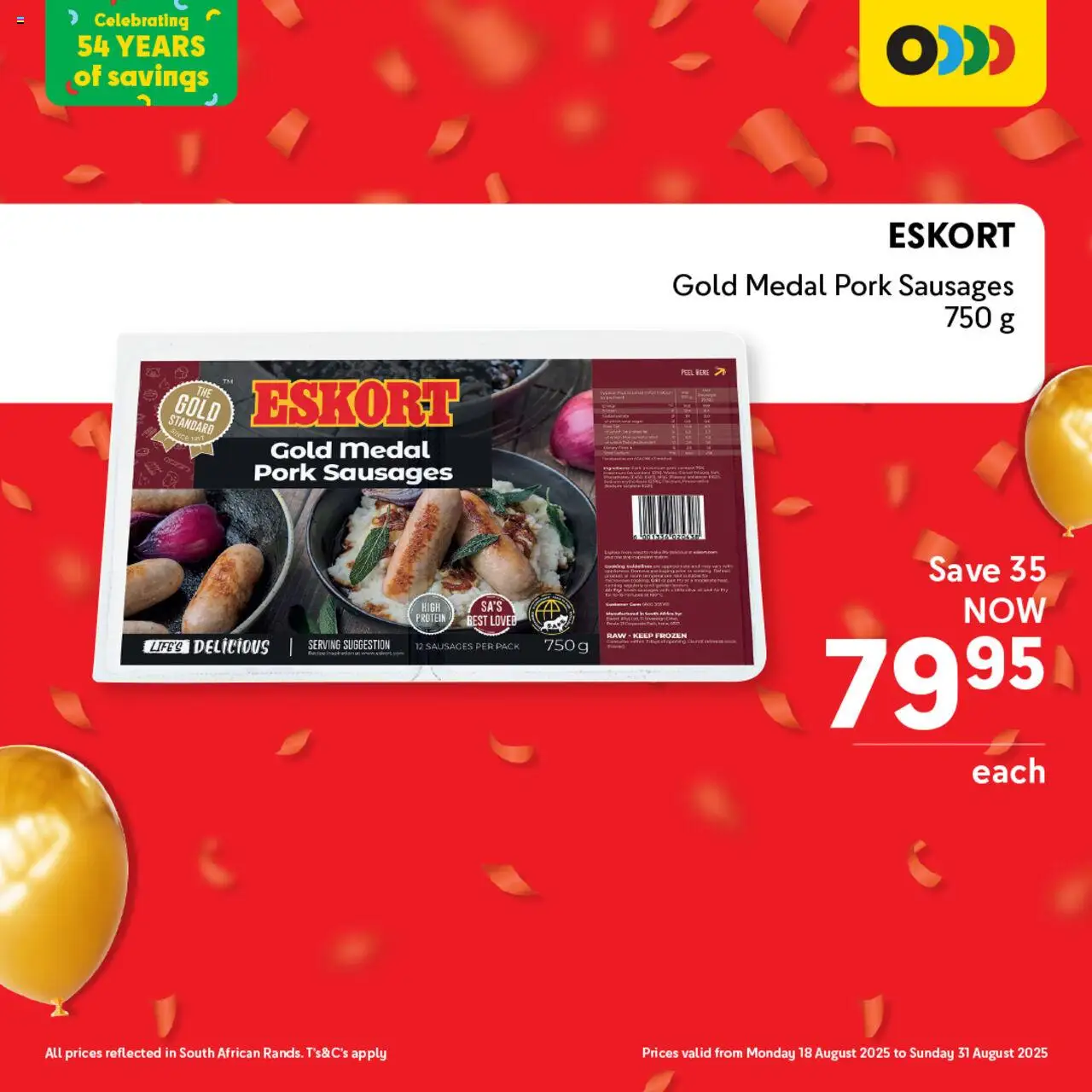 Makro After Party Frozen Food │ valid from 18.08.2025 | Page: 20 | Products: Detergente líquido, Pork