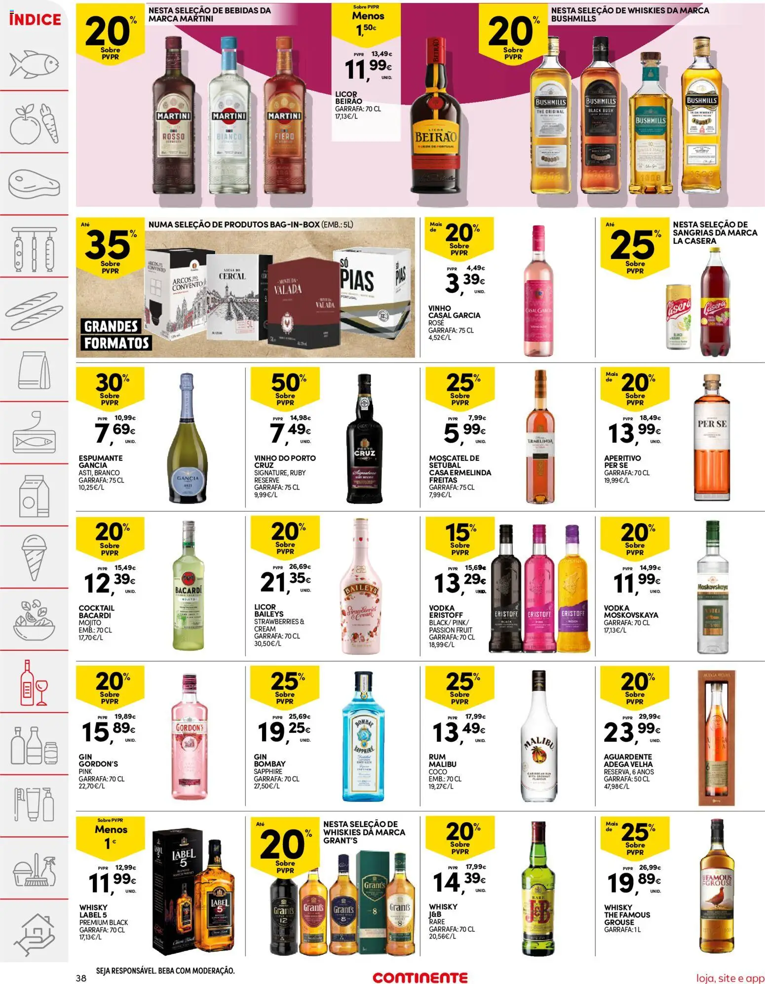 Continente folheto │ válido de 21.04.2026 | Página: 38 | Produtos: Espumante, Rum, Licor, Vodka