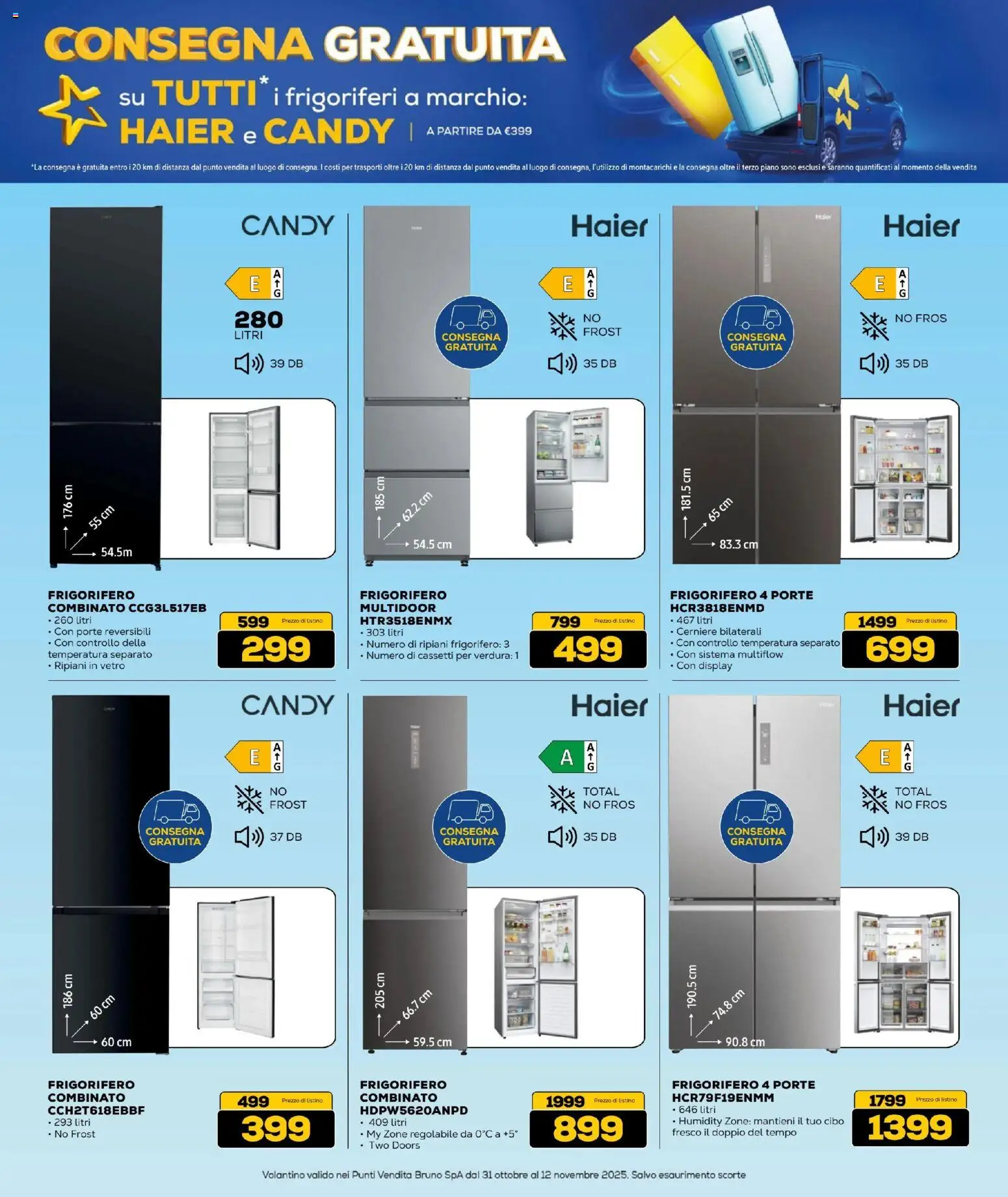 Volantino BRUNO del 31.10.2025 | Pagina: 18 | Prodotti: The, Frigorifero