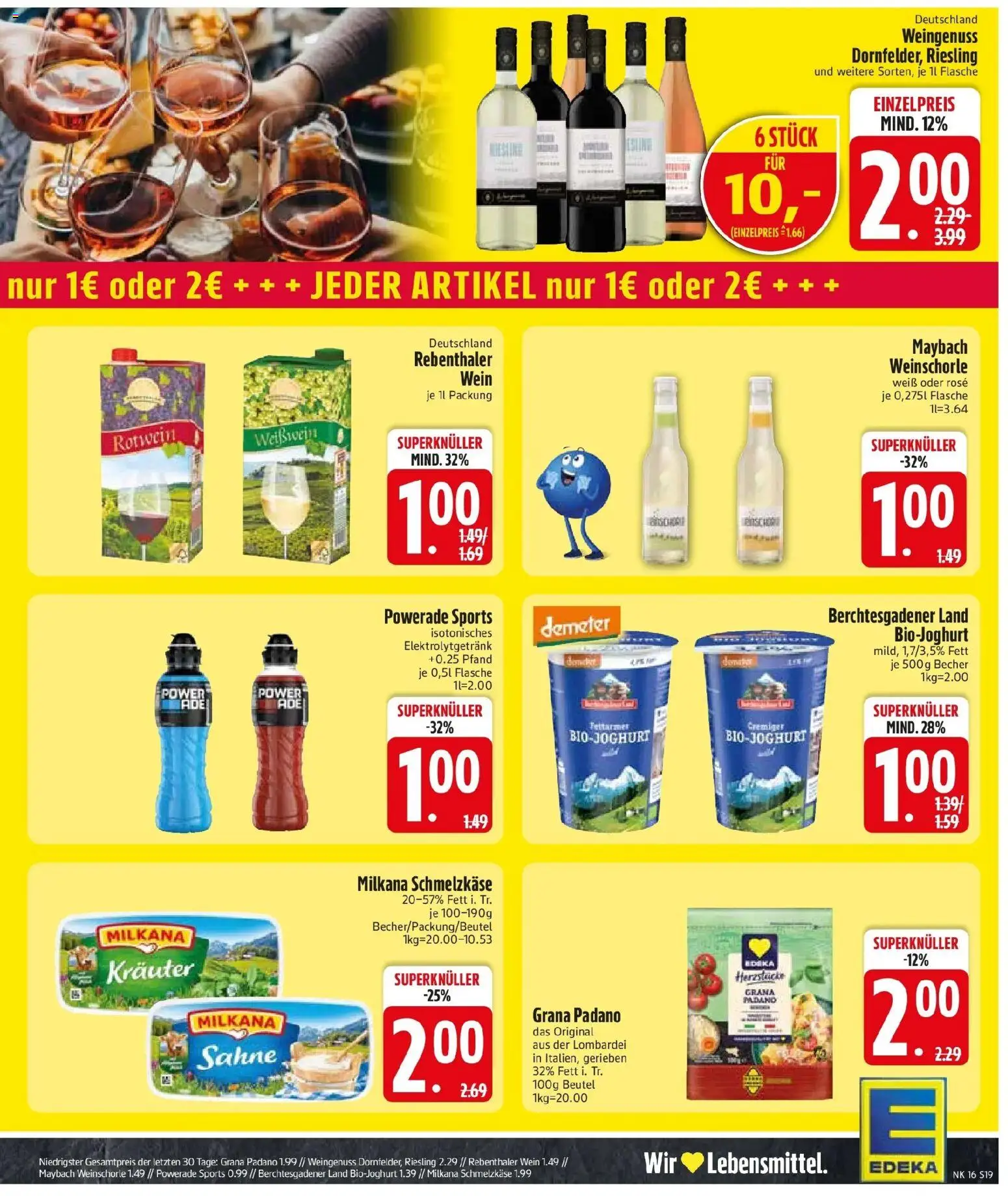 Edeka prospekt Garching	 – gültig ab 13.04.2026 | Seite: 21 | Produkte: Milkana, Rotwein, Weinschorle, Sahne