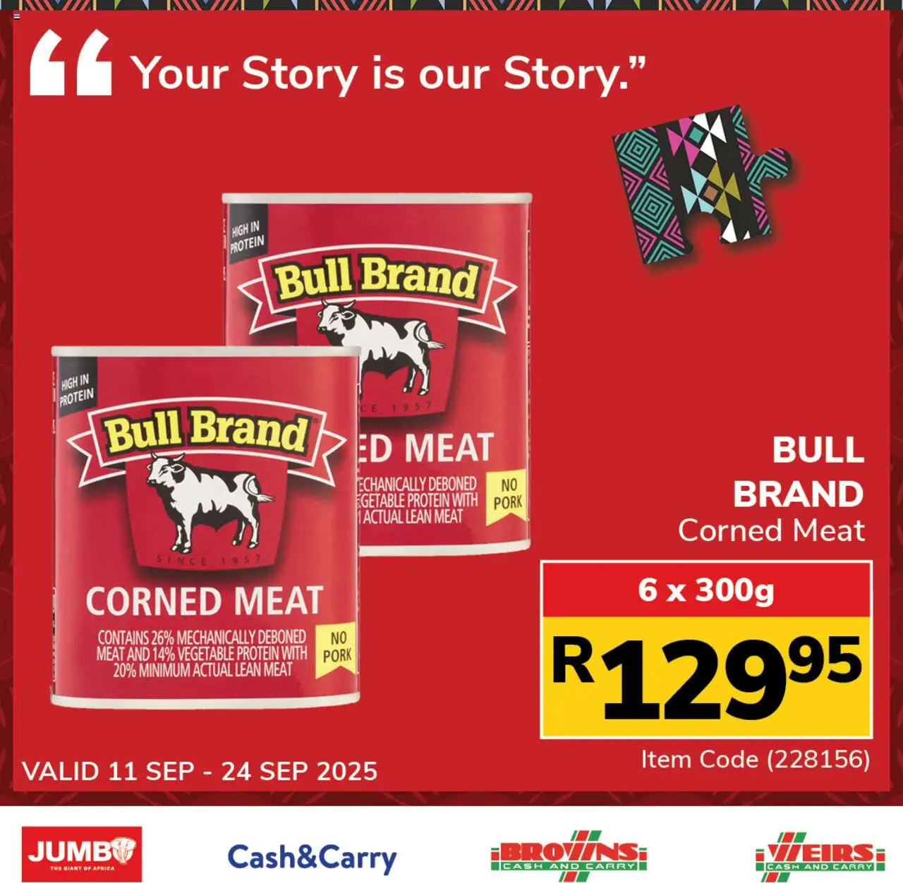New Jumbo catalogue – valid from 11.09.2025 | Page: 2 | Products: Corned meat, Detergente líquido, Pork