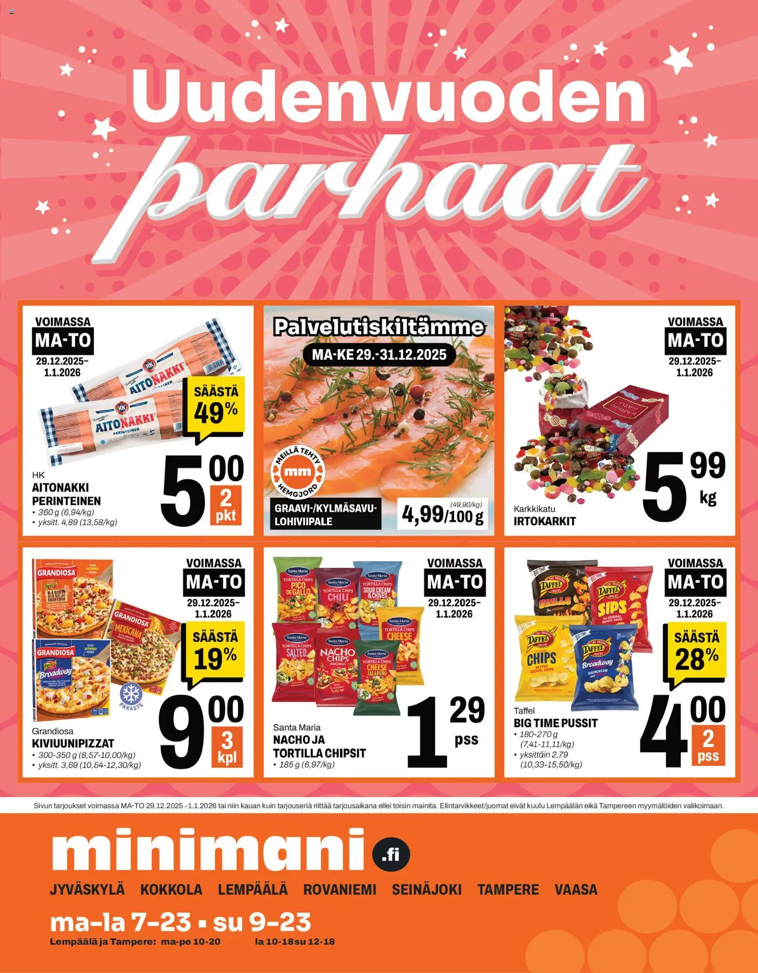 Minimani Tarjoukset - Vaasa – voimassa 29.12.2025 alkaen | Sivu: 7 | Tuotteet: Irtokarkit, Tortilla