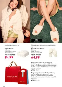Ofertele Oriflame valabile de la 22.10.2025 | Pagină: 136 | Produse: Pungă, Pătură, Papuci